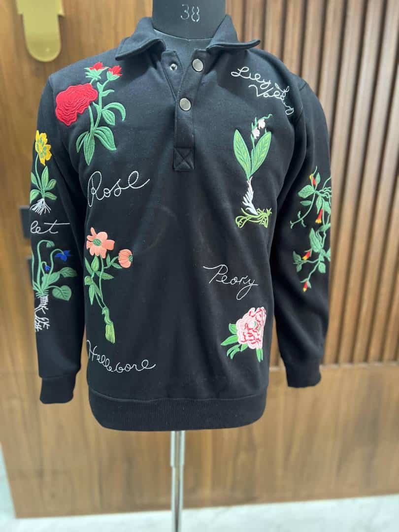 CHRISTIAN DIO_R BLACK COLOUR PREMIUM SWEAT SHIRT WINTER ARTICLE COLLER