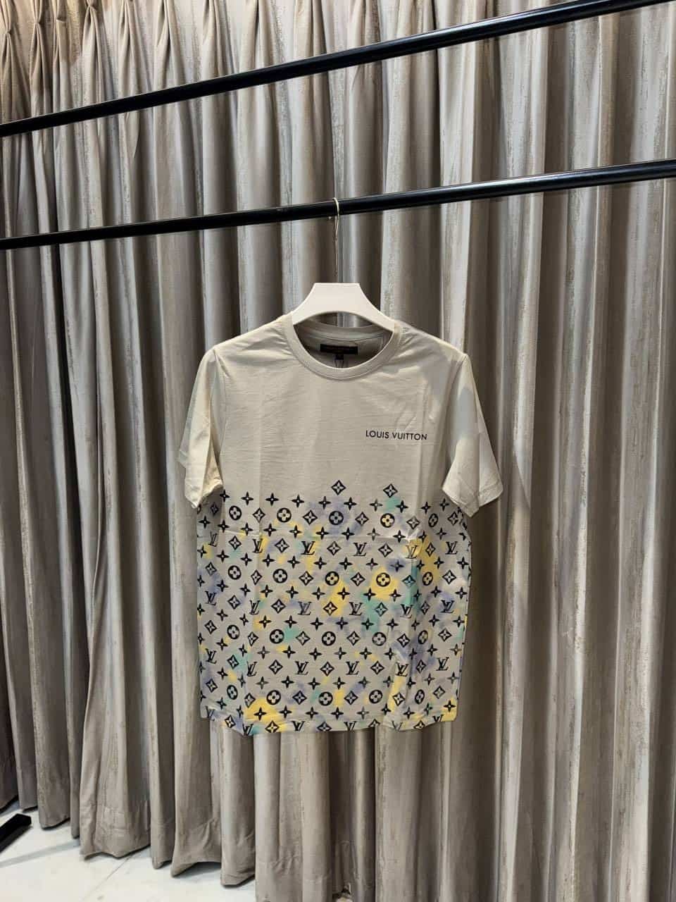 LOUIS VUITTO_N BEIGE ROUND NECK TSHIRTS IN ULTRA PREMIUM QUALITY