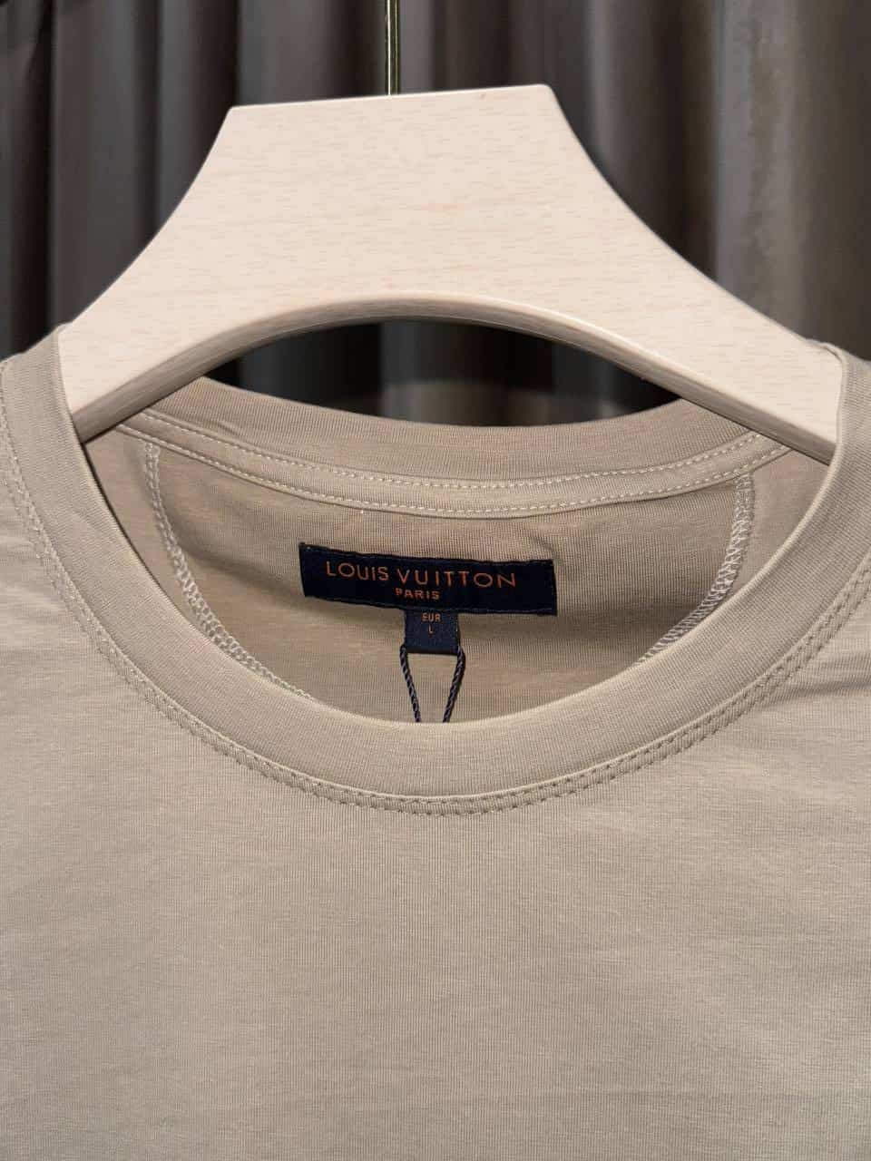 LOUIS VUITTO_N BEIGE ROUND NECK TSHIRTS IN ULTRA PREMIUM QUALITY