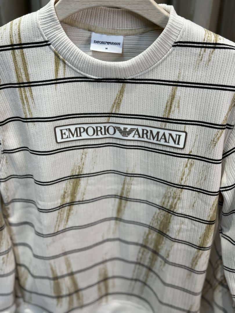 EMPORIO ARMAN_I CREAM FULL SLEEVES ULTRA PREMIUM QUALITY TSHIRTS AVAILABLE