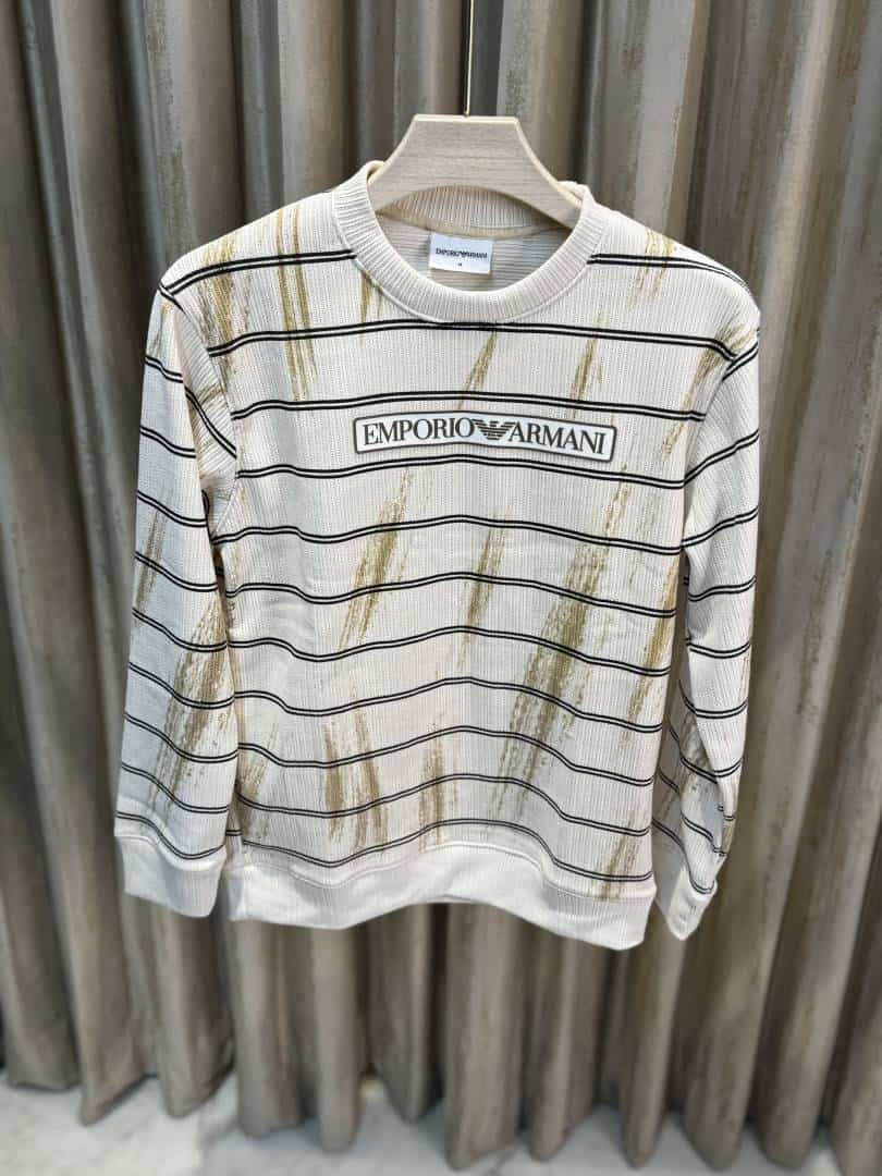 EMPORIO ARMAN_I CREAM FULL SLEEVES ULTRA PREMIUM QUALITY TSHIRTS AVAILABLE