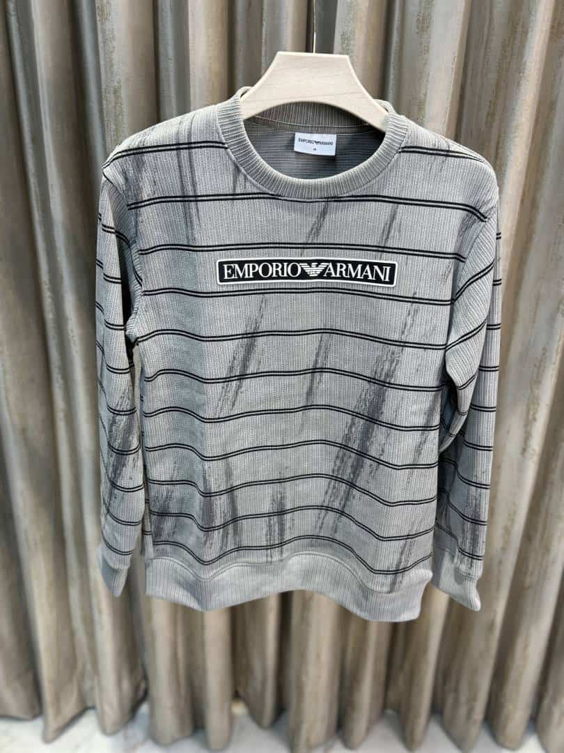EMPORIO ARMAN_I GREY FULL SLEEVES ULTRA PREMIUM QUALITY TSHIRTS AVAILABLE