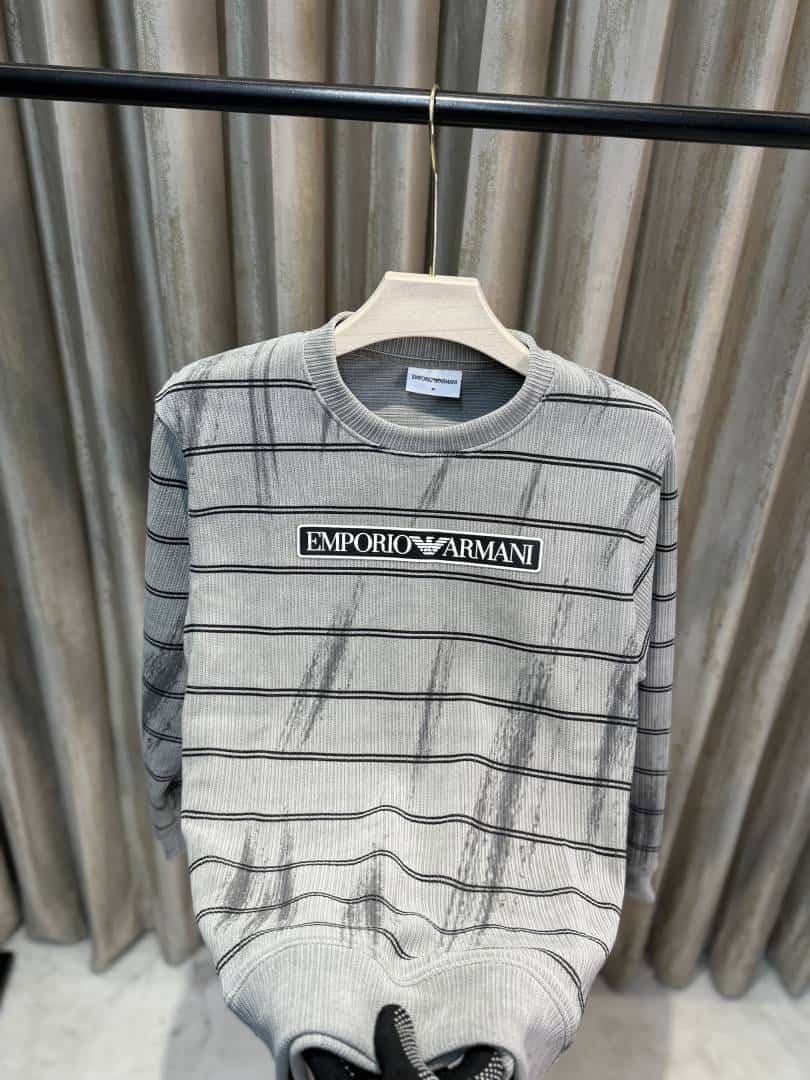EMPORIO ARMAN_I GREY FULL SLEEVES ULTRA PREMIUM QUALITY TSHIRTS AVAILABLE
