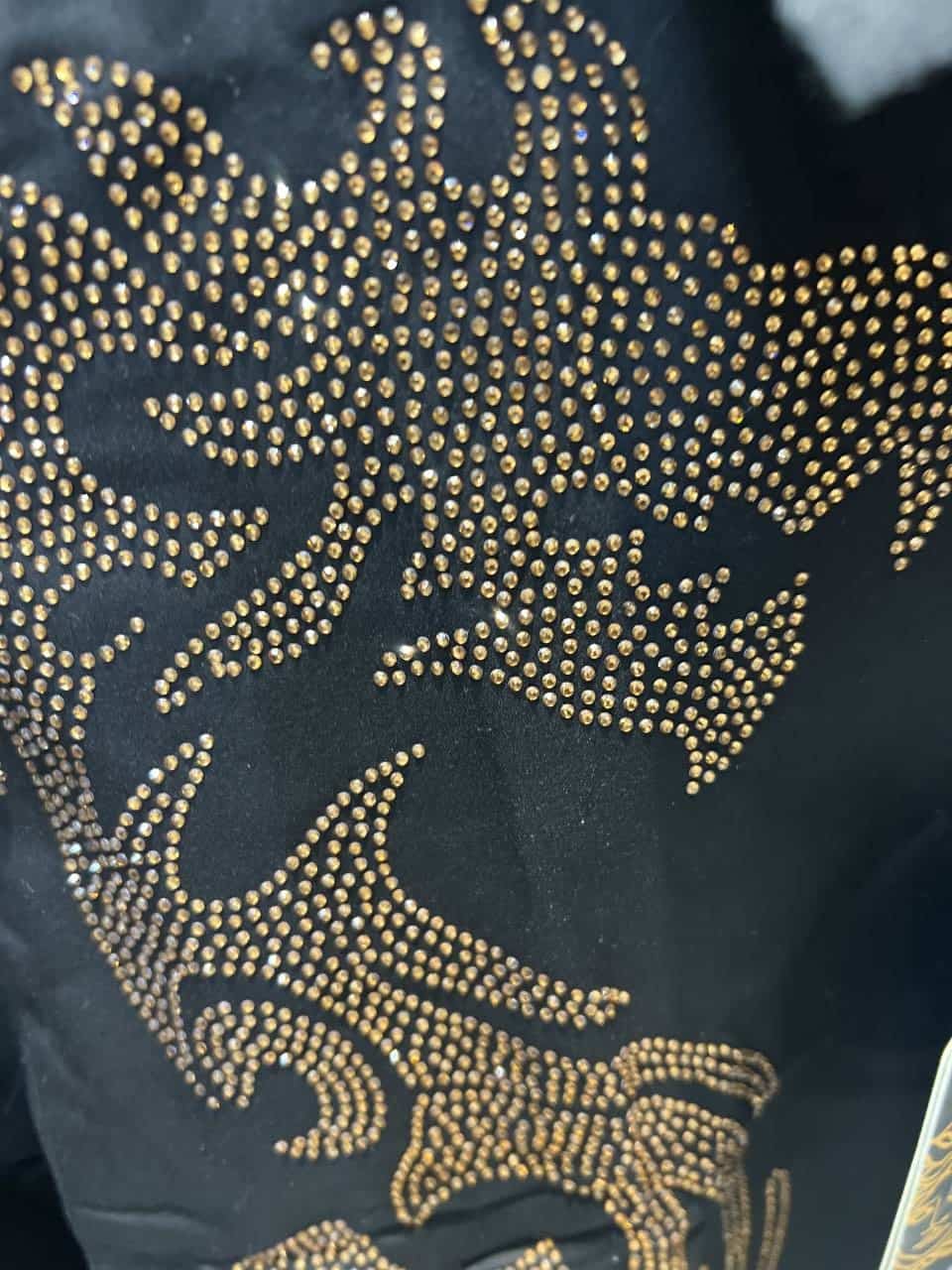 VERSACE BLACK DESIGNER SHIRT WITH STONE WORK AVAILABLE IN ULTRA PREMIUM QUALITY