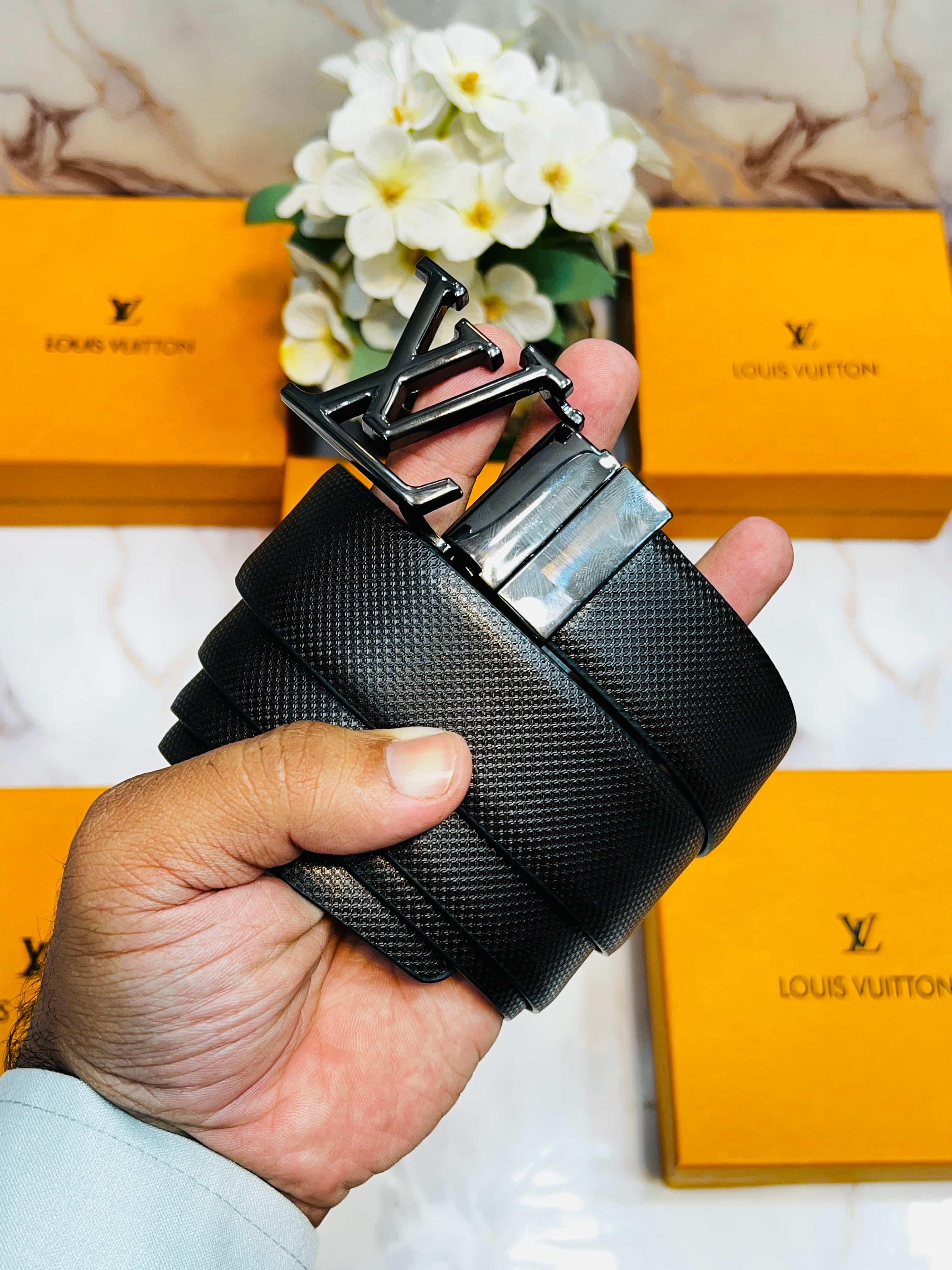 LV LOUIS VUITTON PREMIUM QUALITY IMPORTED REVERSIBLE BELT WITH OG BOX LV-318