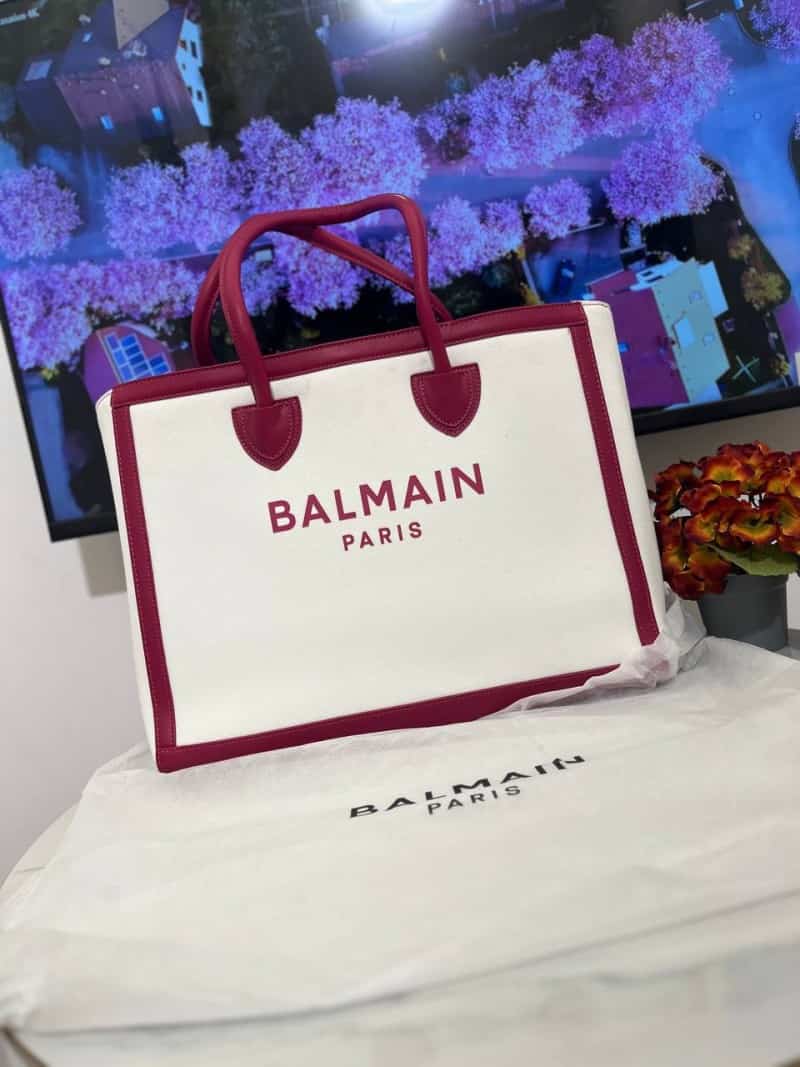 Balmai_n paris_canvas tote bag with