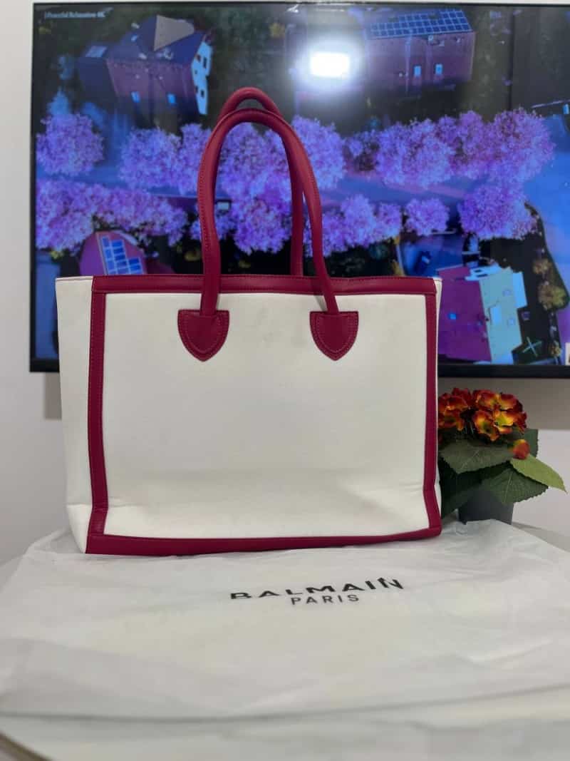 Balmai_n paris_canvas tote bag with