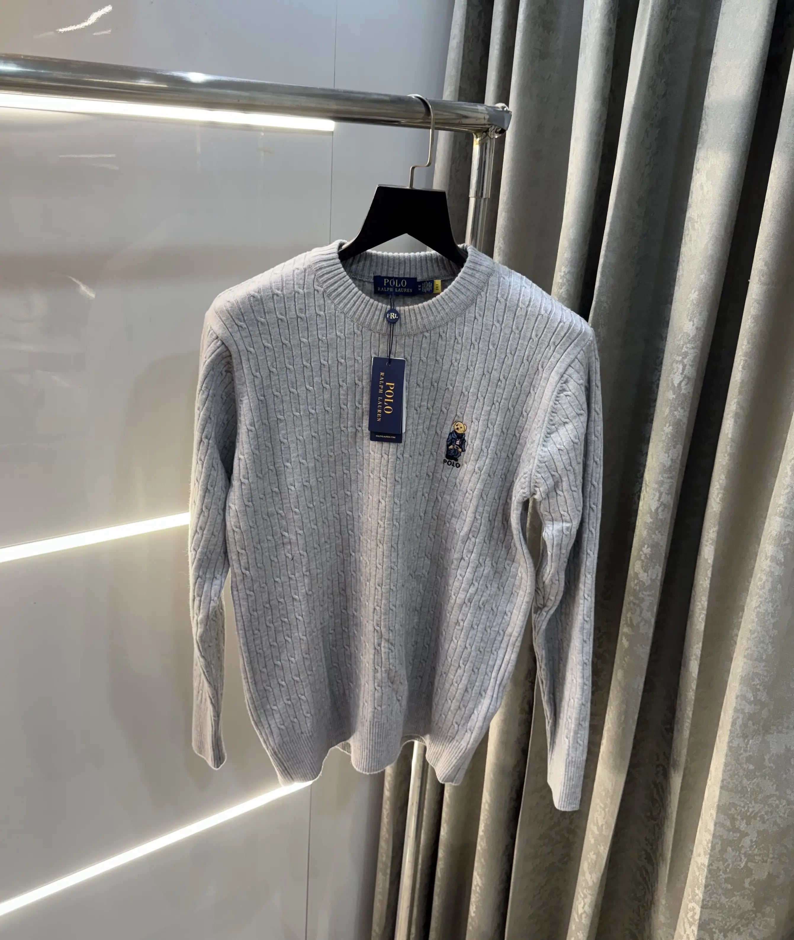 Ralph  Lauren Grey Teddy Edition Imported Pull Over