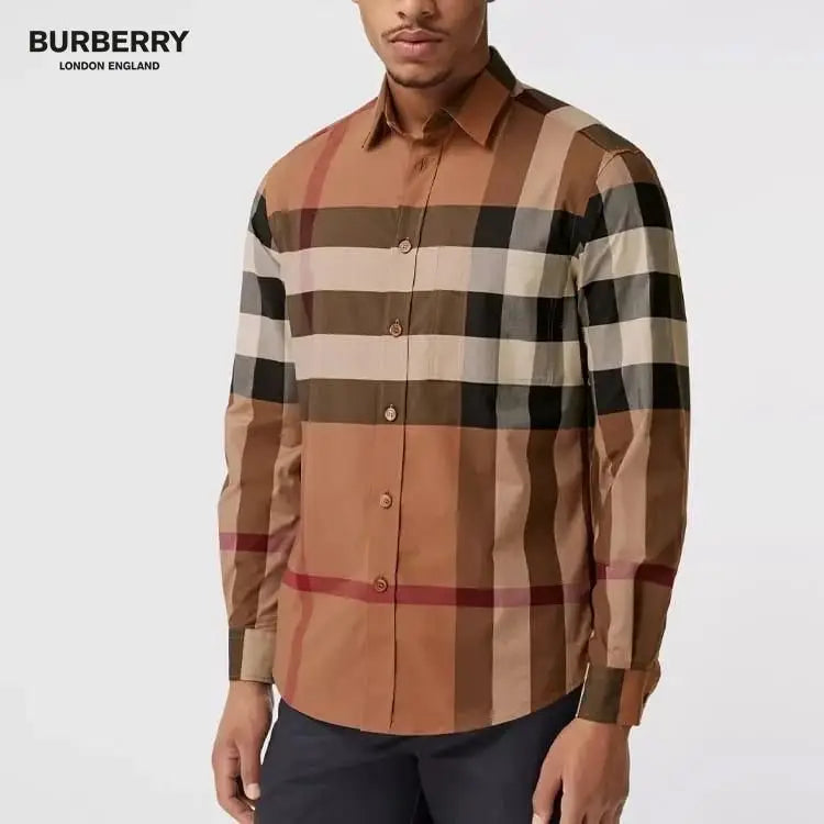 Burberr y Design 6 Checks Premium Shirt With Original Bo_-x Packing