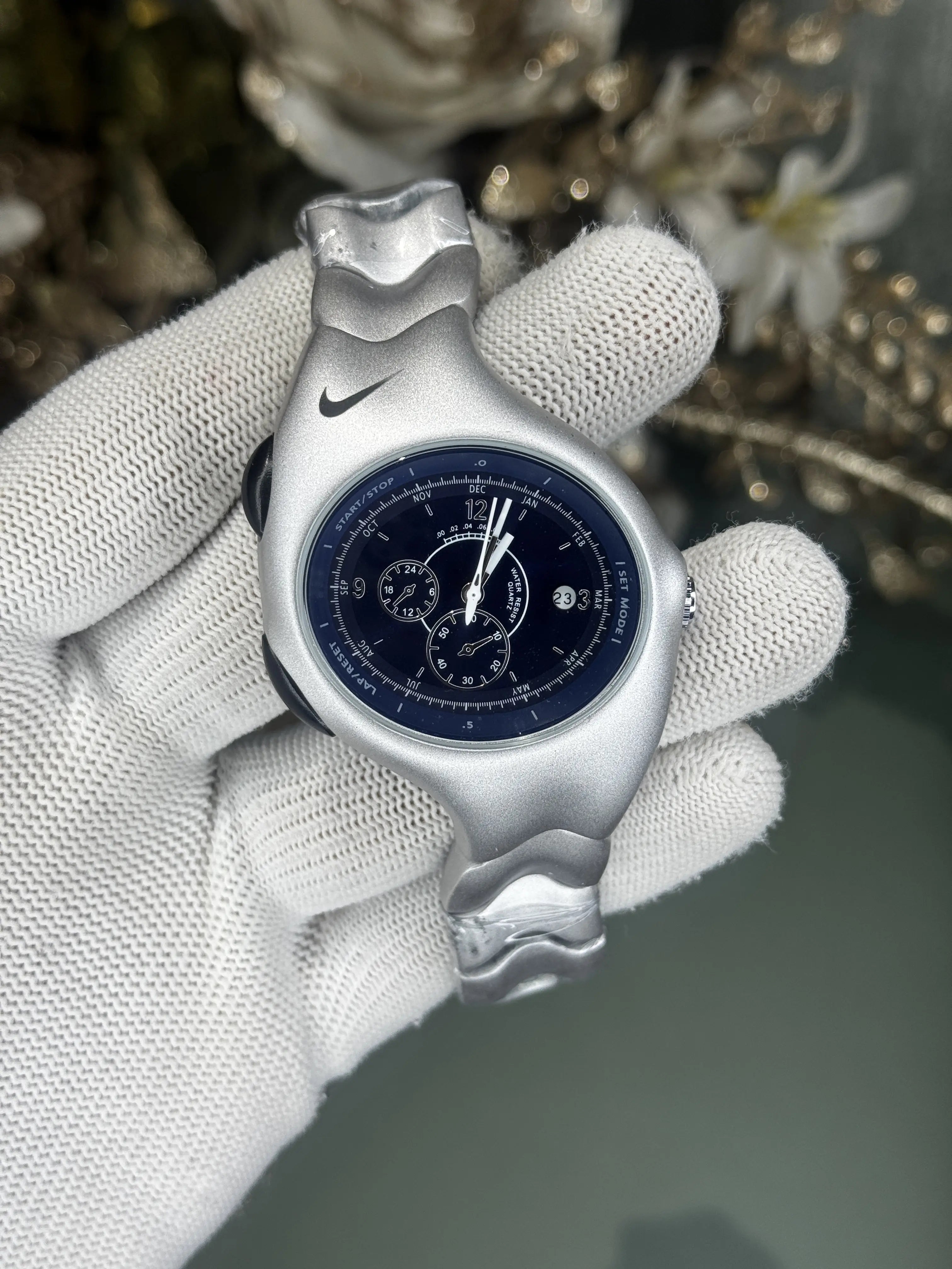 Nike Silver Blue Metal Premium Watch