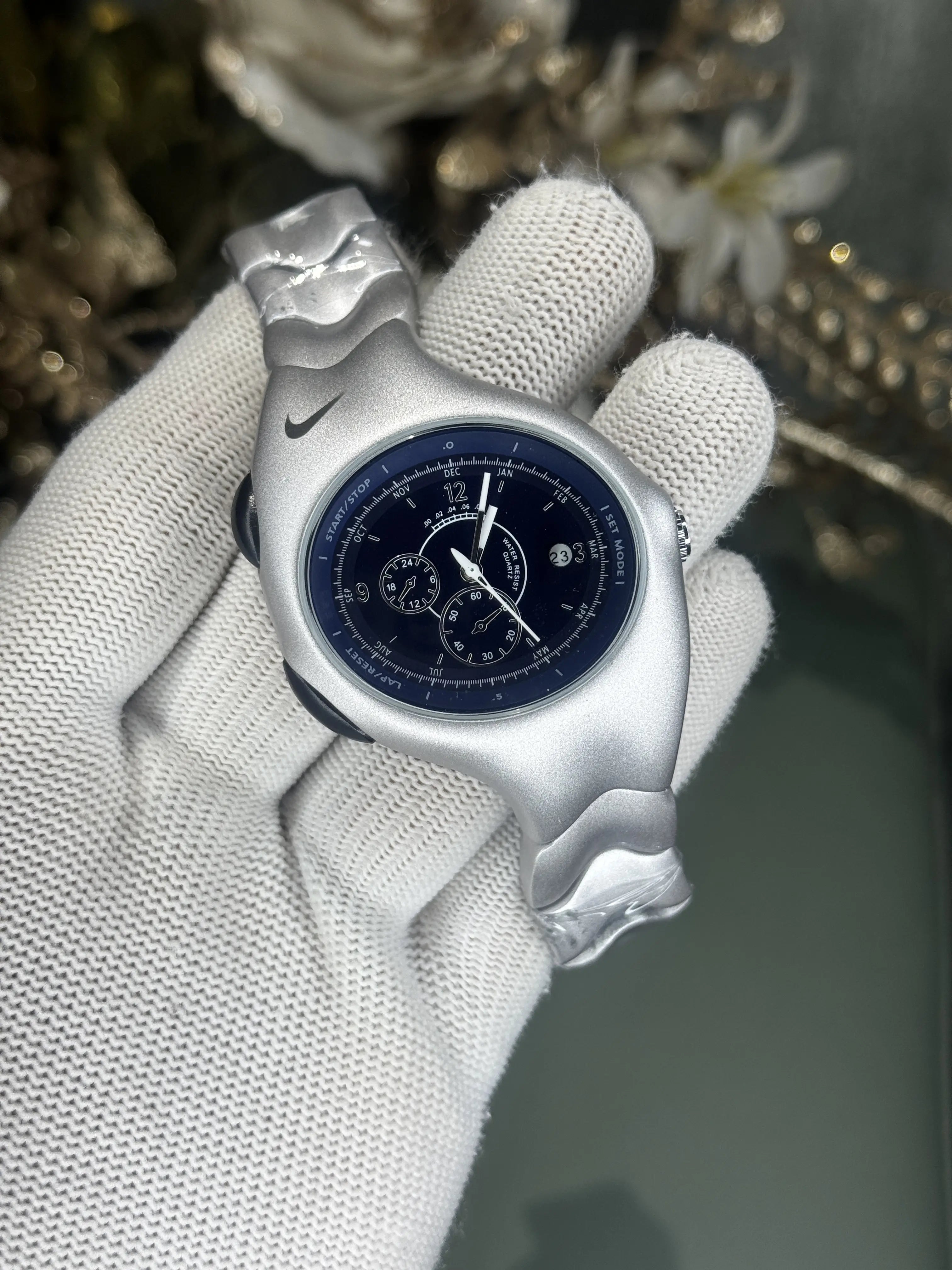 Nike Silver Blue Metal Premium Watch