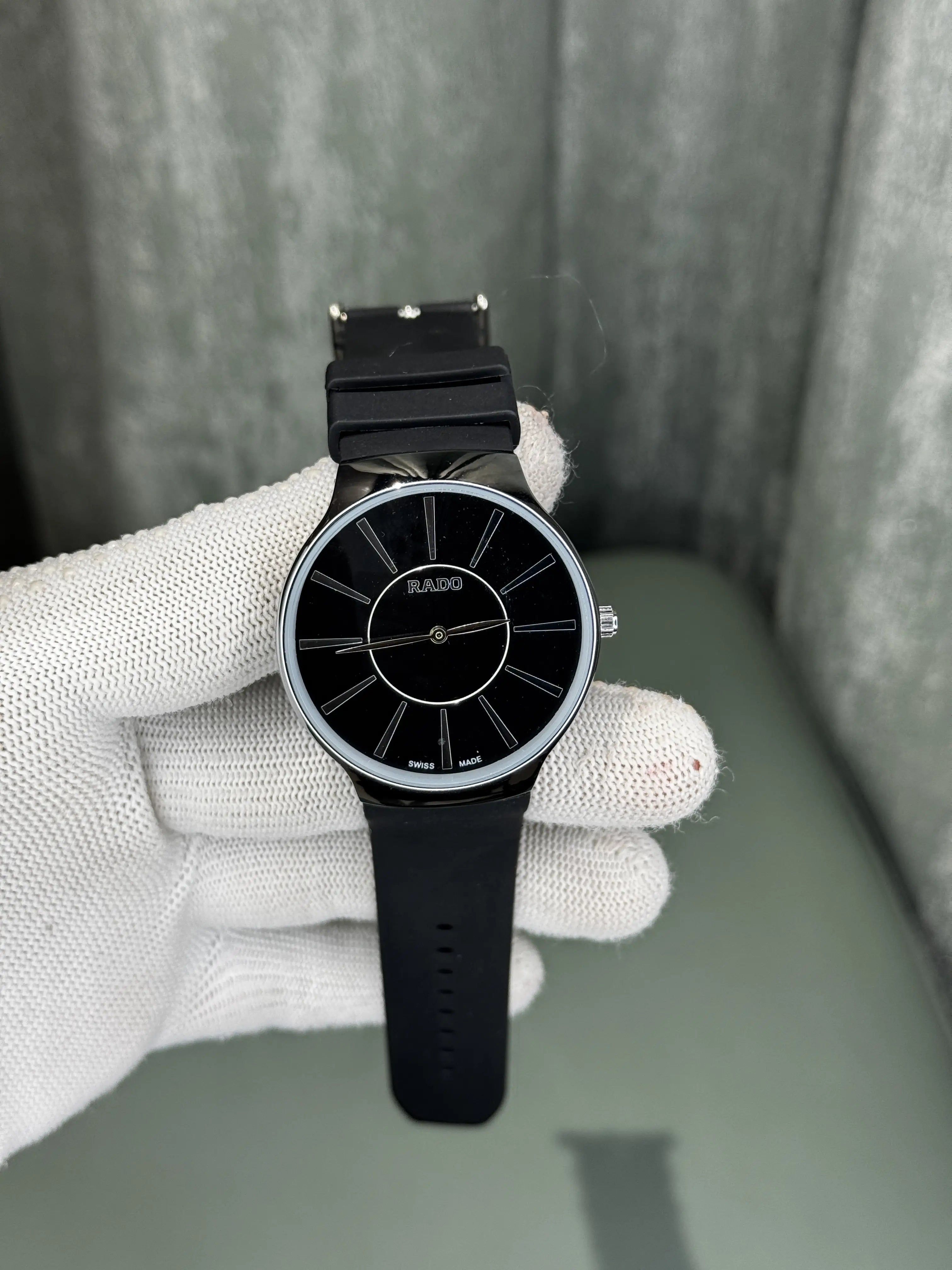 Rado Silver Black Premium Quartz Watch