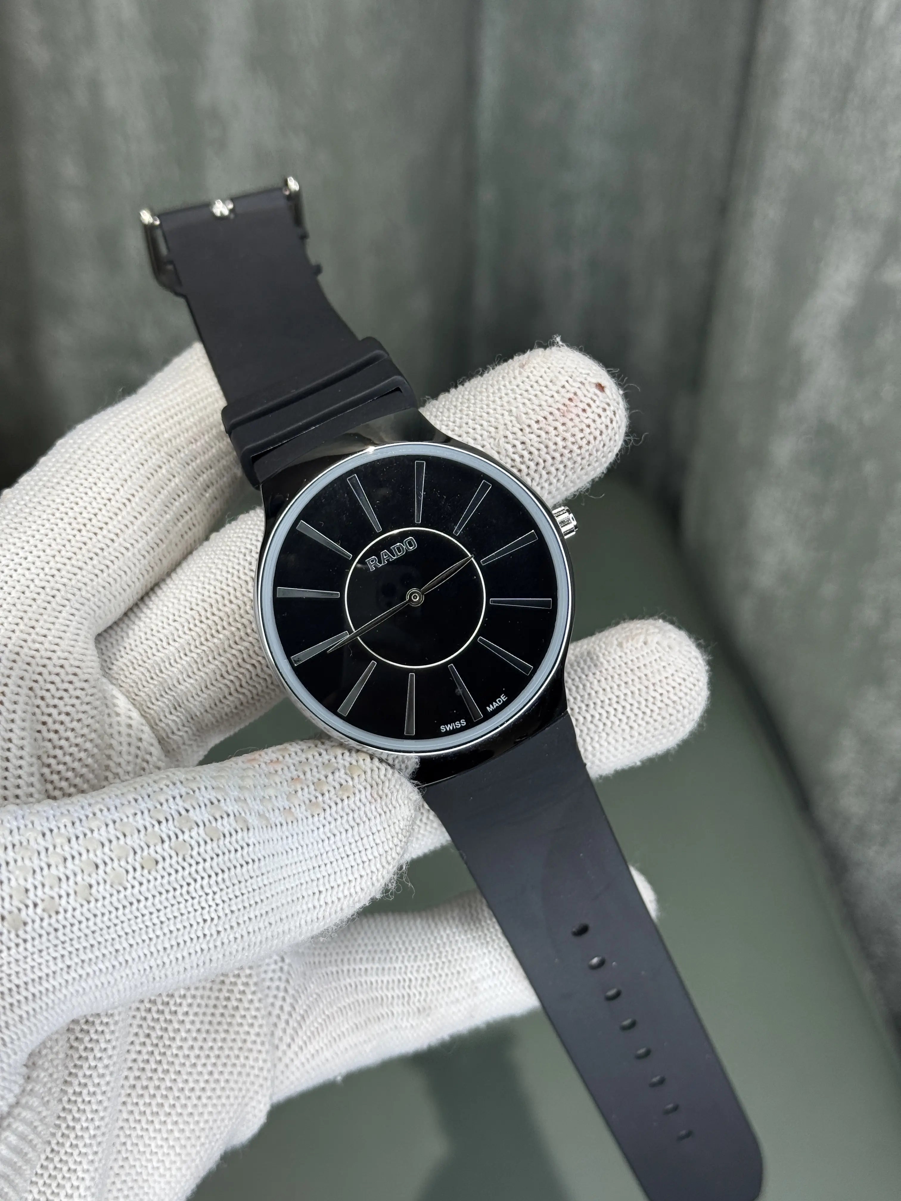 Rado Silver Black Premium Quartz Watch