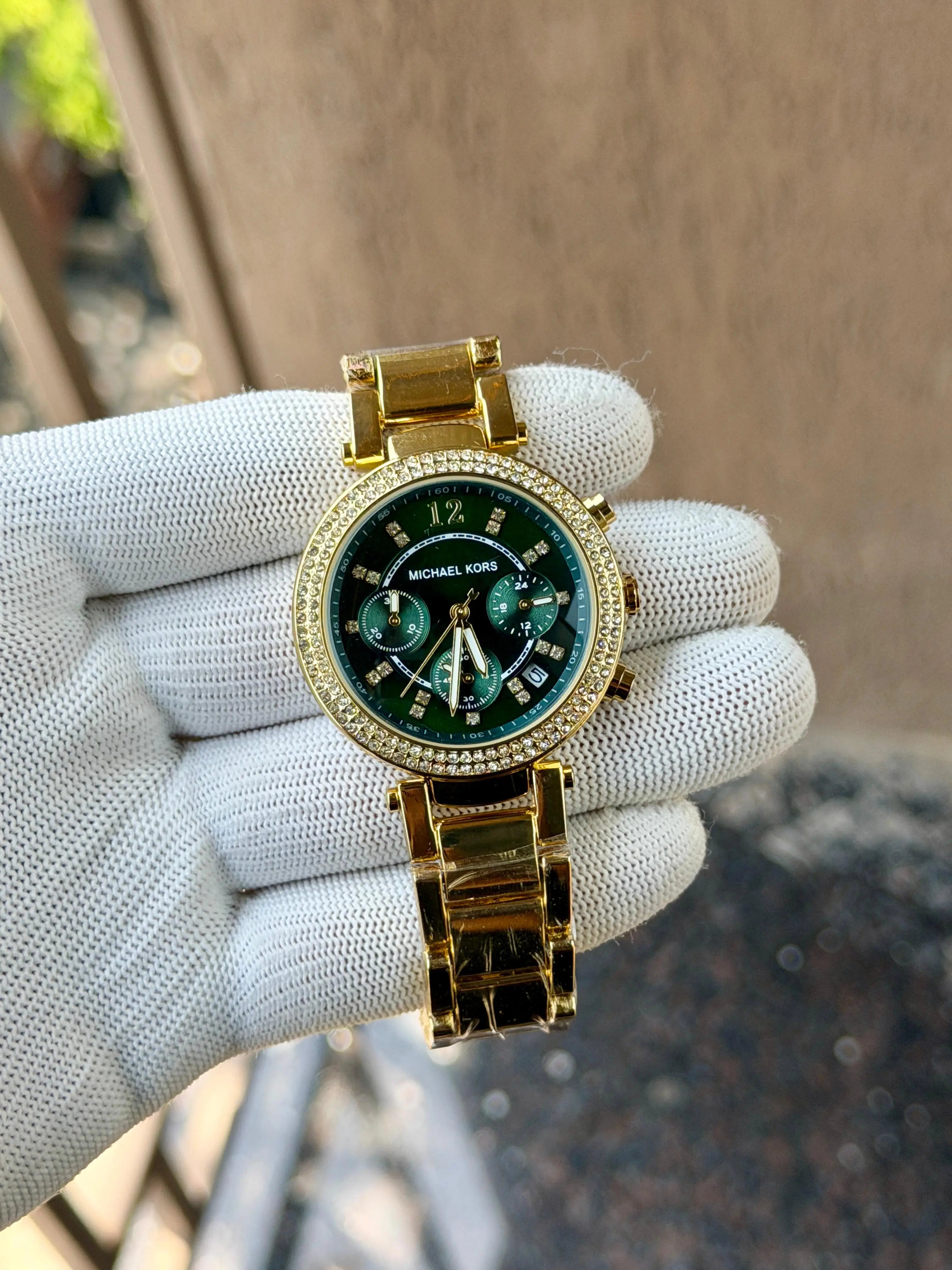 Michael Kors Parker Gold Green