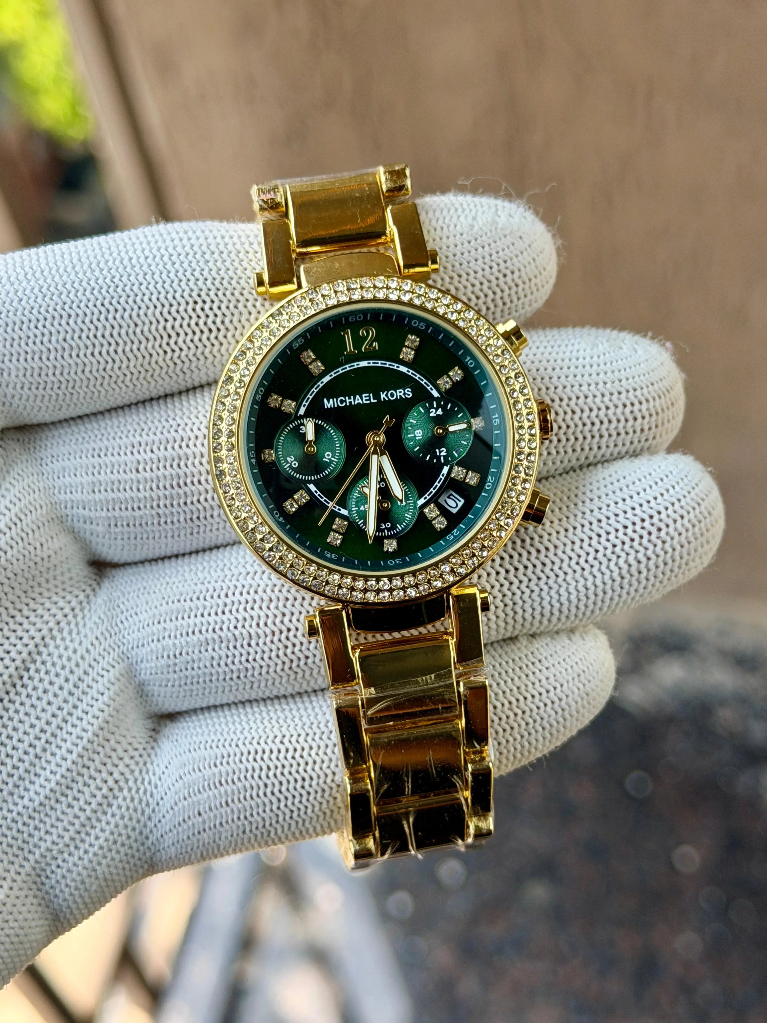 Michael Kors Parker Gold Green