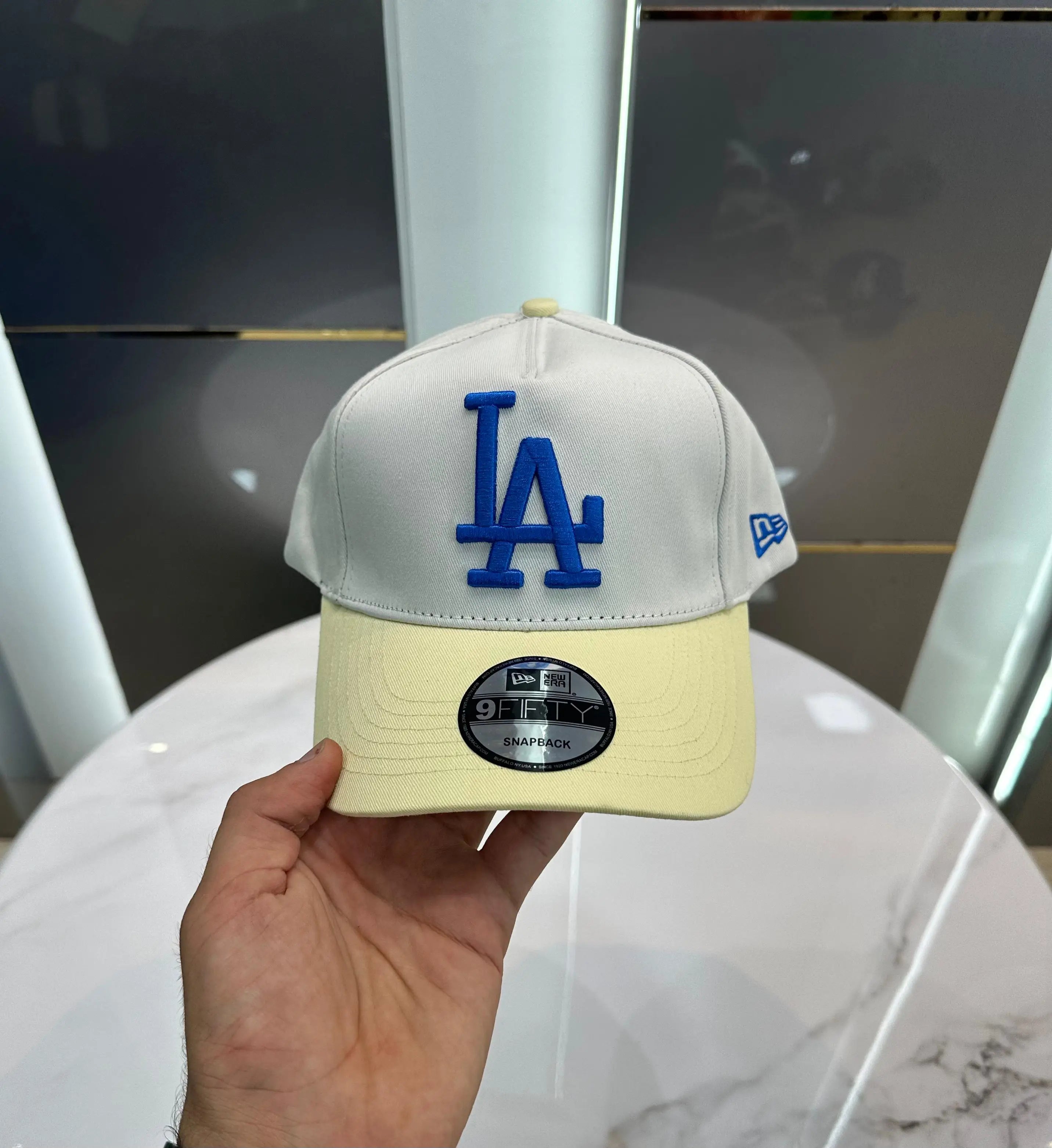 LA Grey Yellow Imported Cap