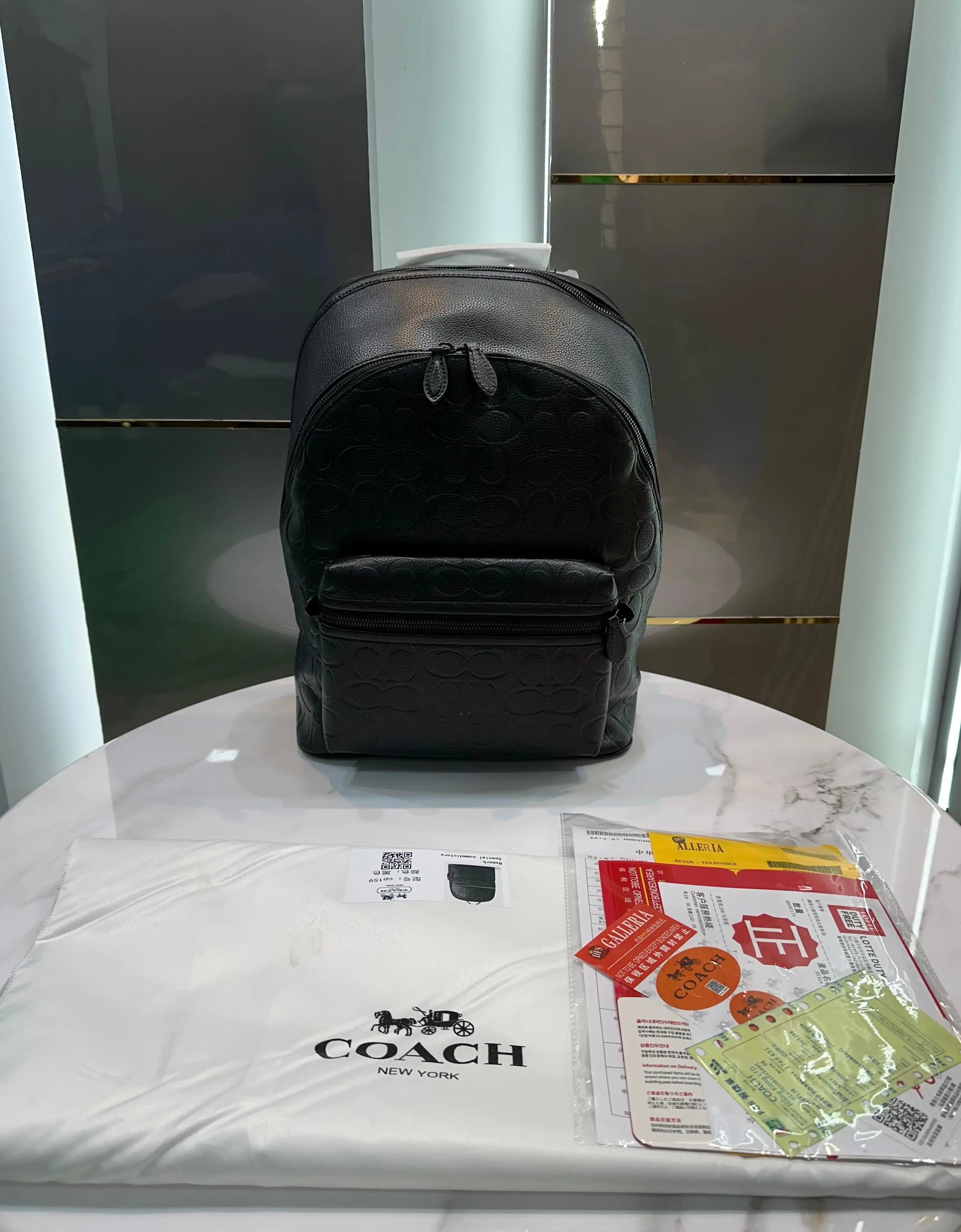Coac h Black Monogram Luxury Imported BackPack