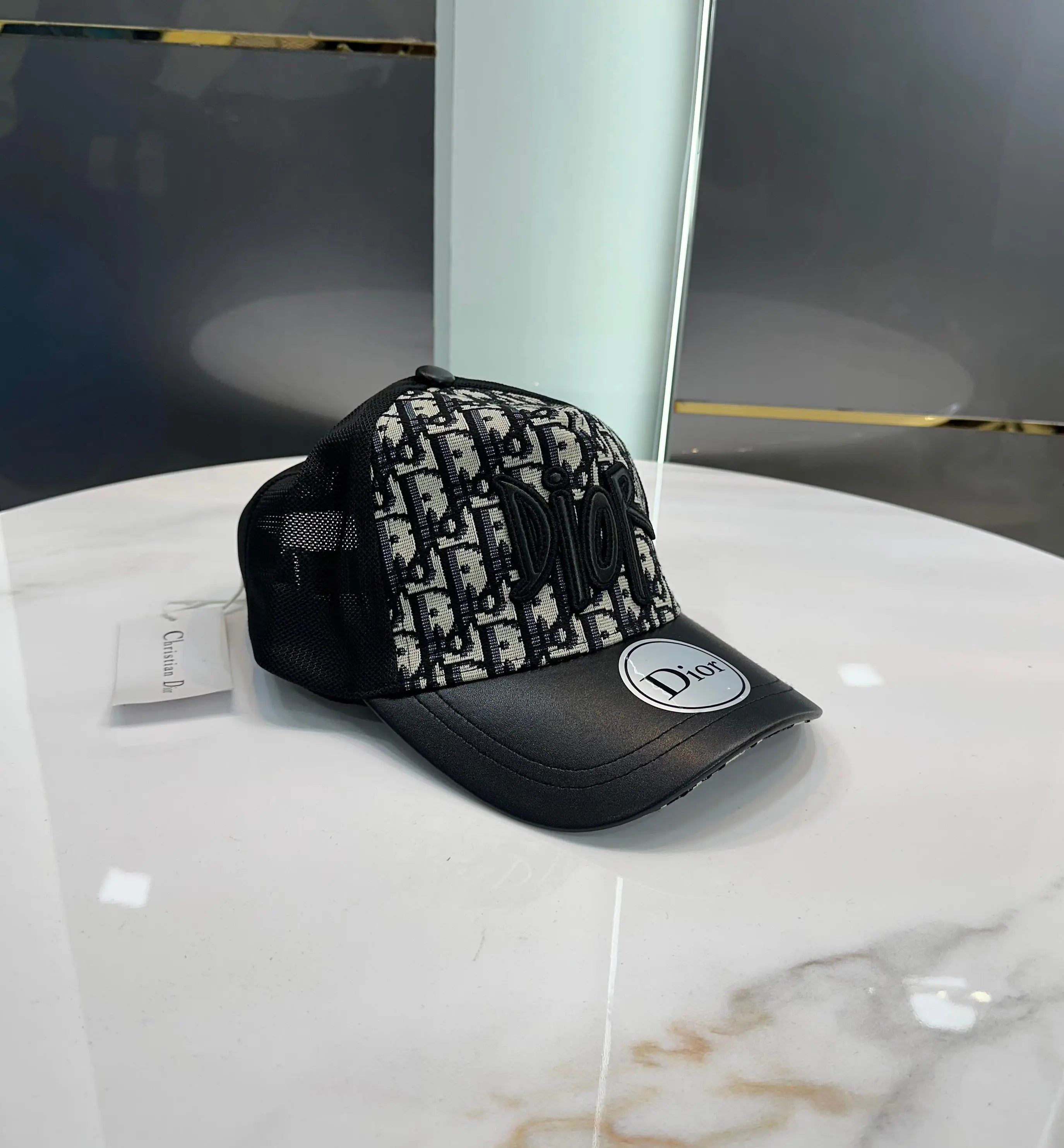 Dio r Black White Monogram Premium Imported Cap