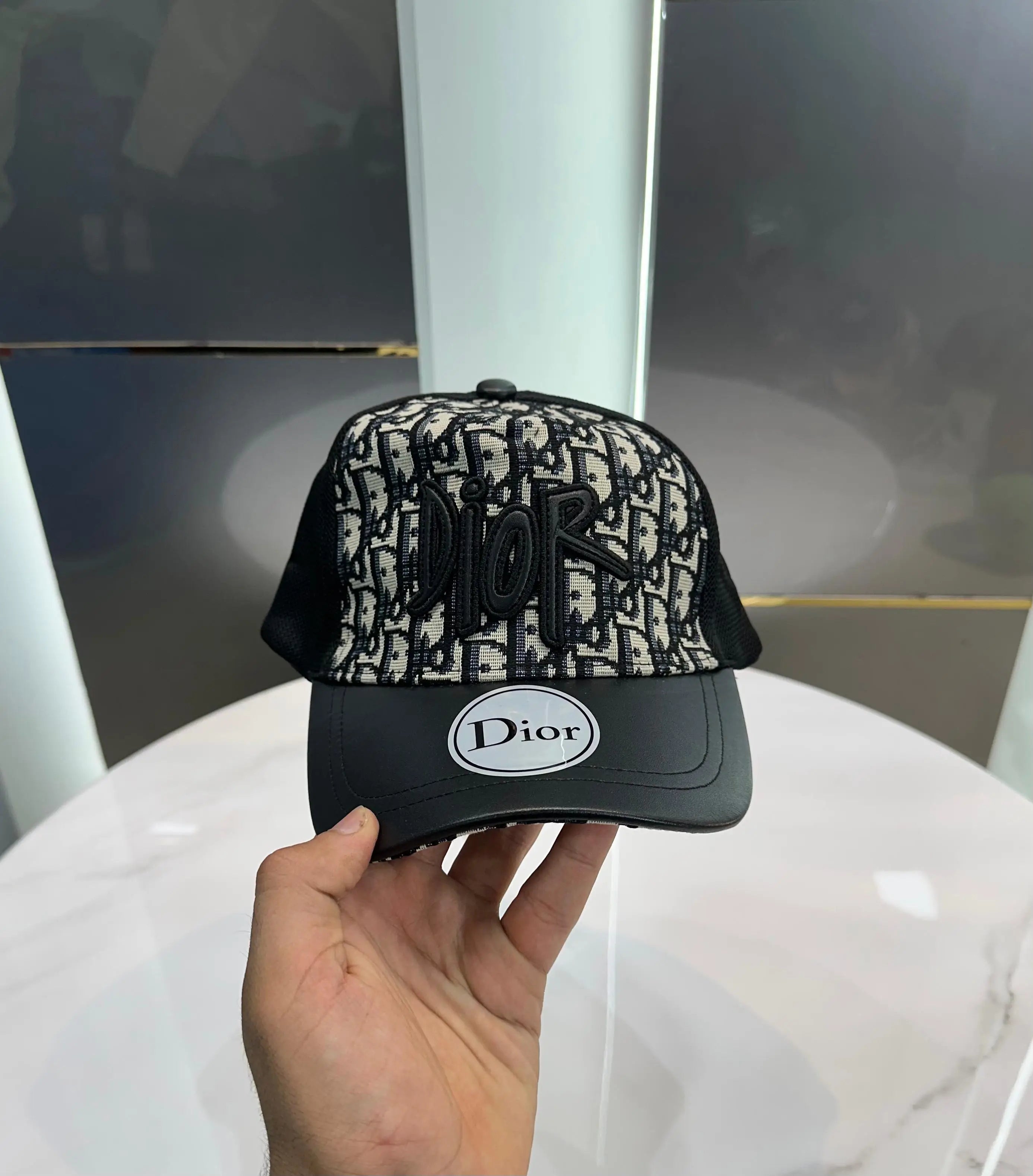 Dio r Black White Monogram Premium Imported Cap