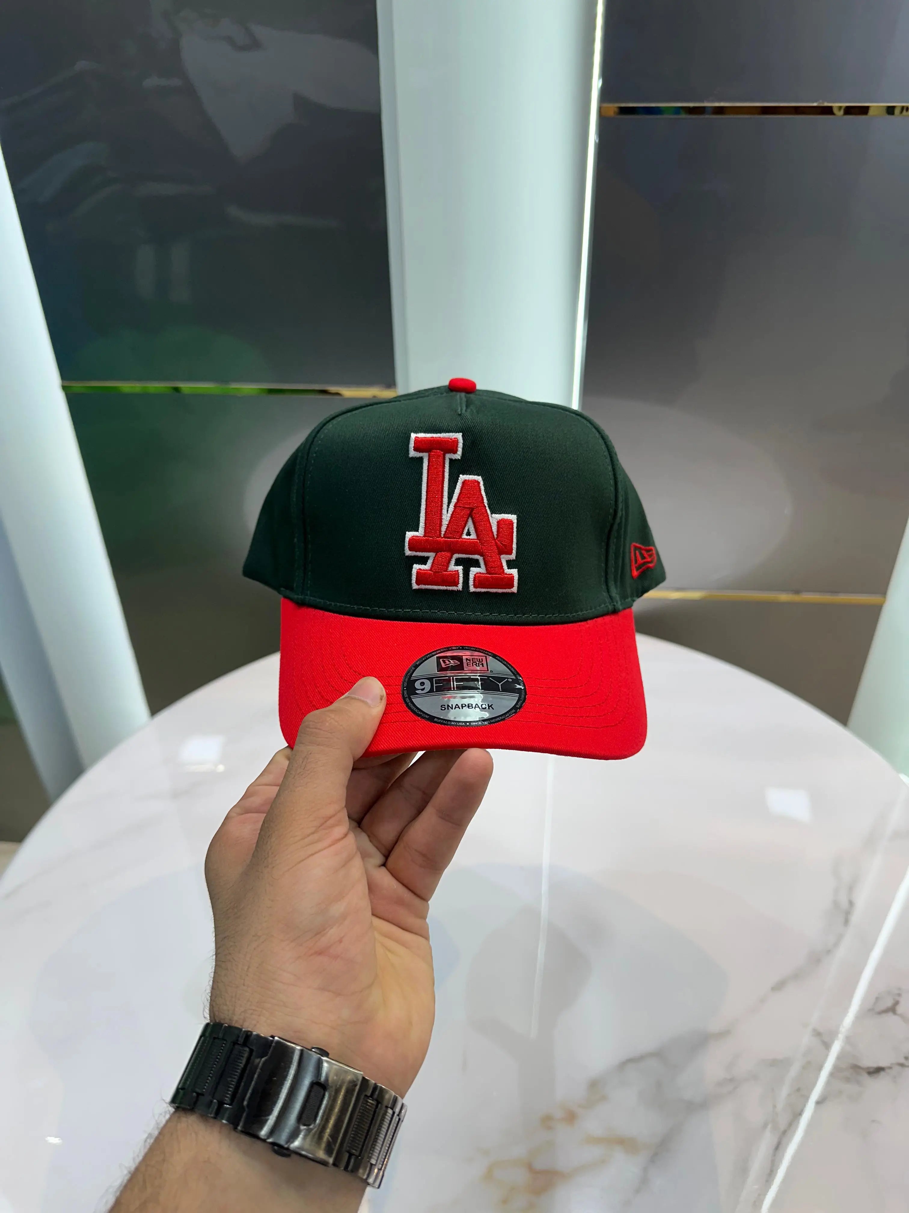 LA Bottle Green Red Imported Cap