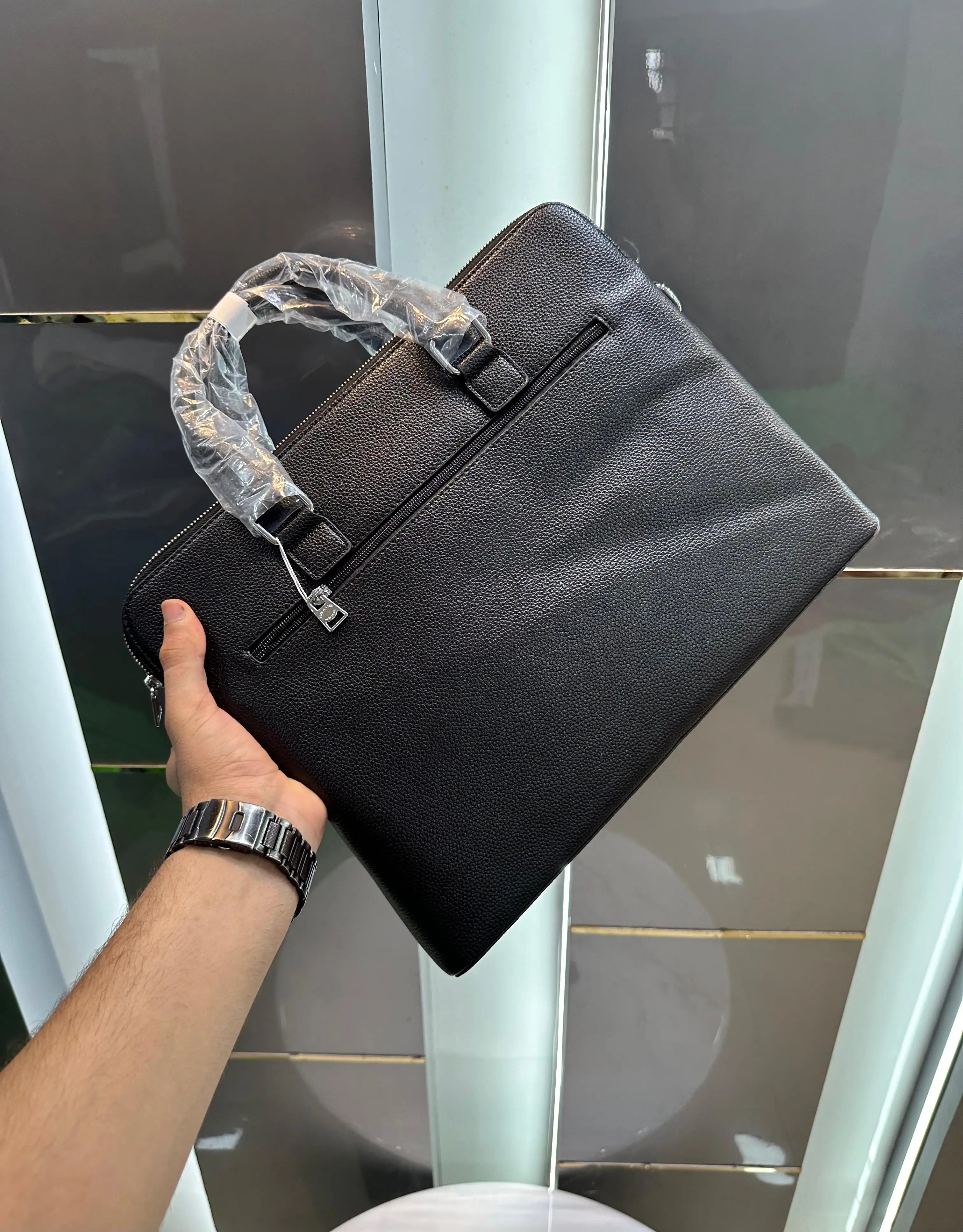 Coac h Black Monogram Luxury Premium Imported Laptop Bag