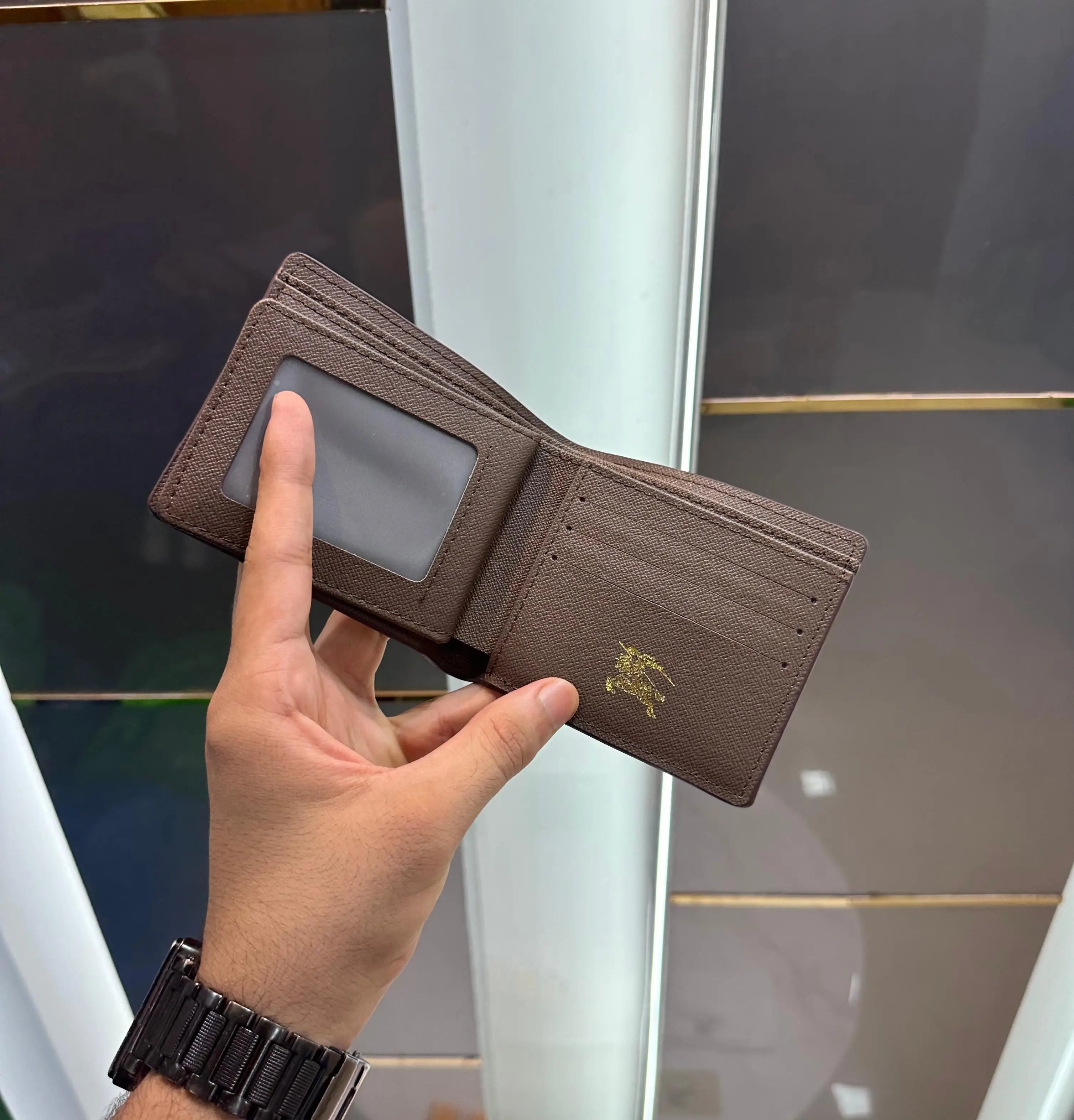 Burberr y Beige Printed Premium Wallet