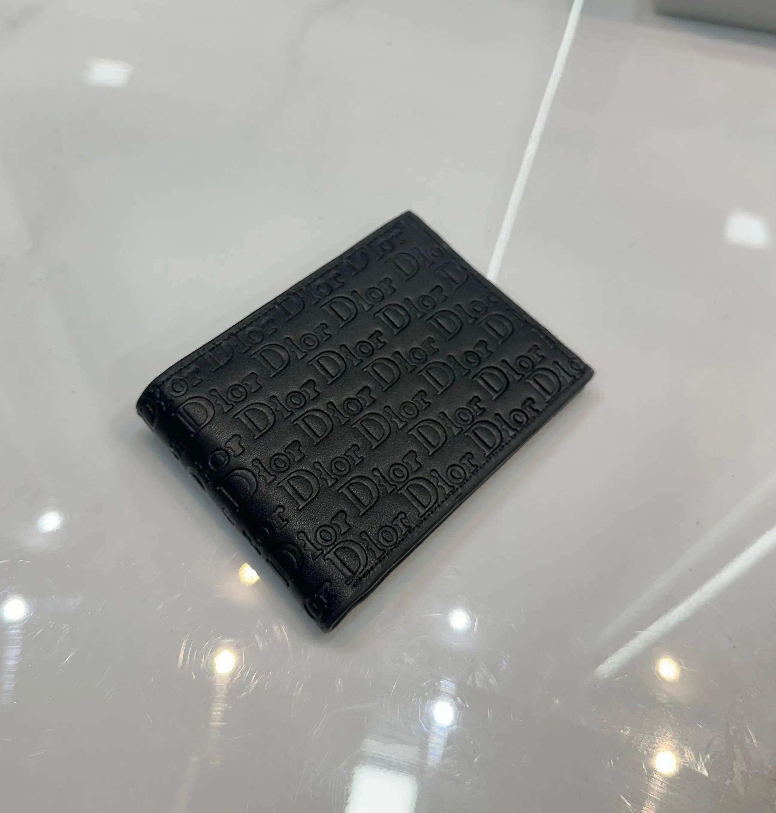 Dio r Black Monogram Premium Wallet