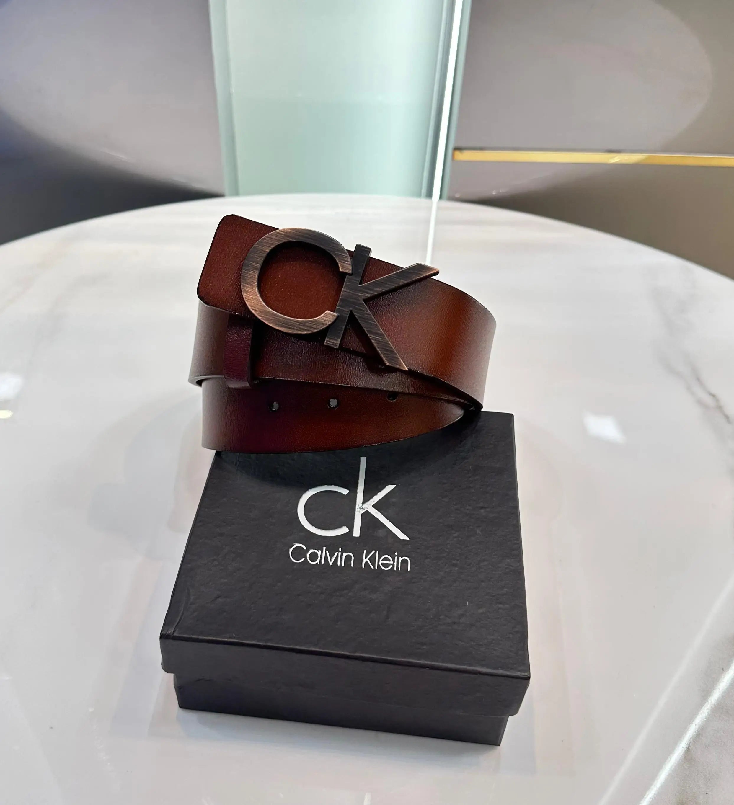 Calvin Klei n Bronze Brown Premium Imported Belt