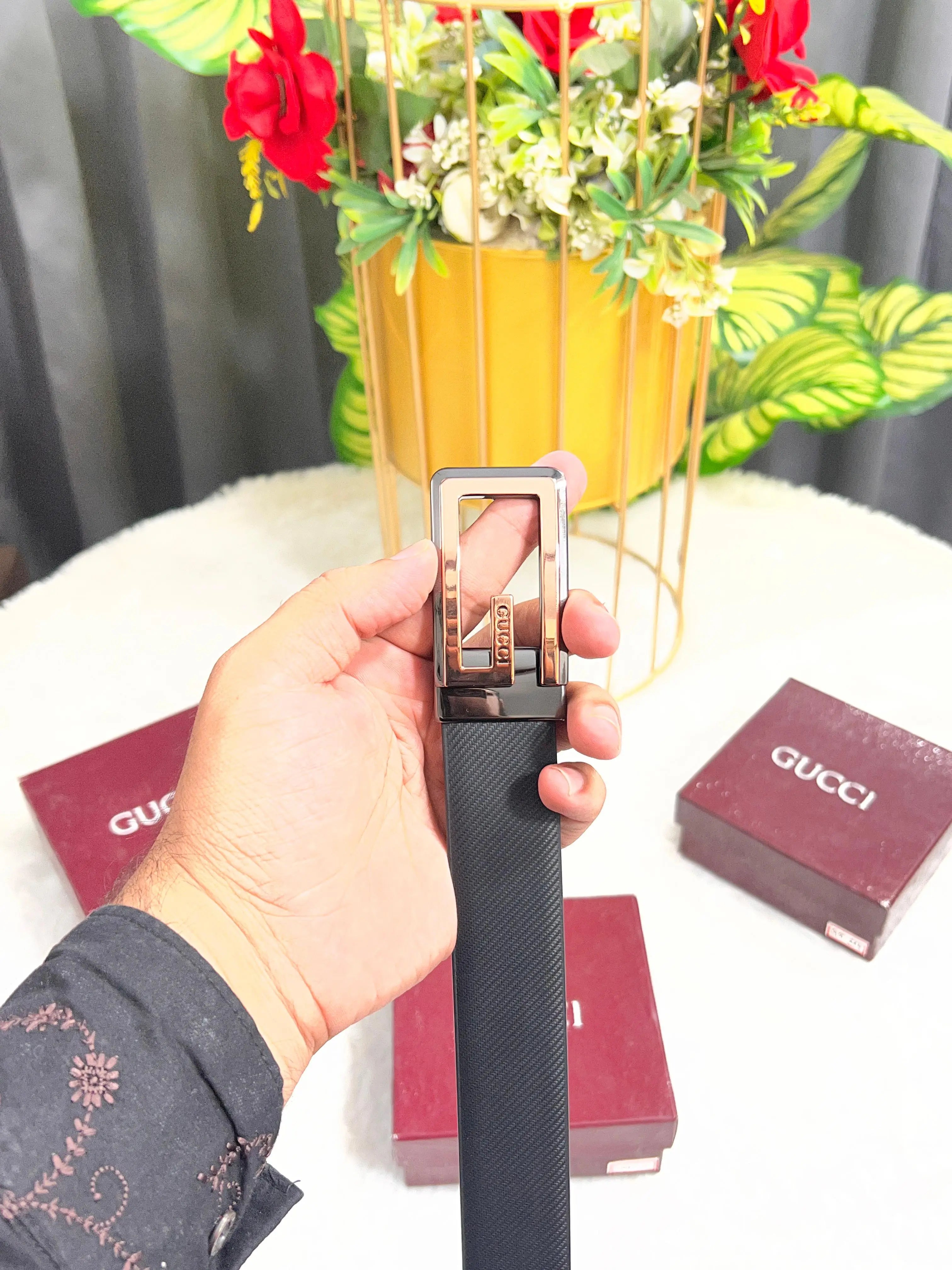 GG GUCCI PREMIUM QUALITY REVERSEABLE BELT WITH OG BOX GG-226