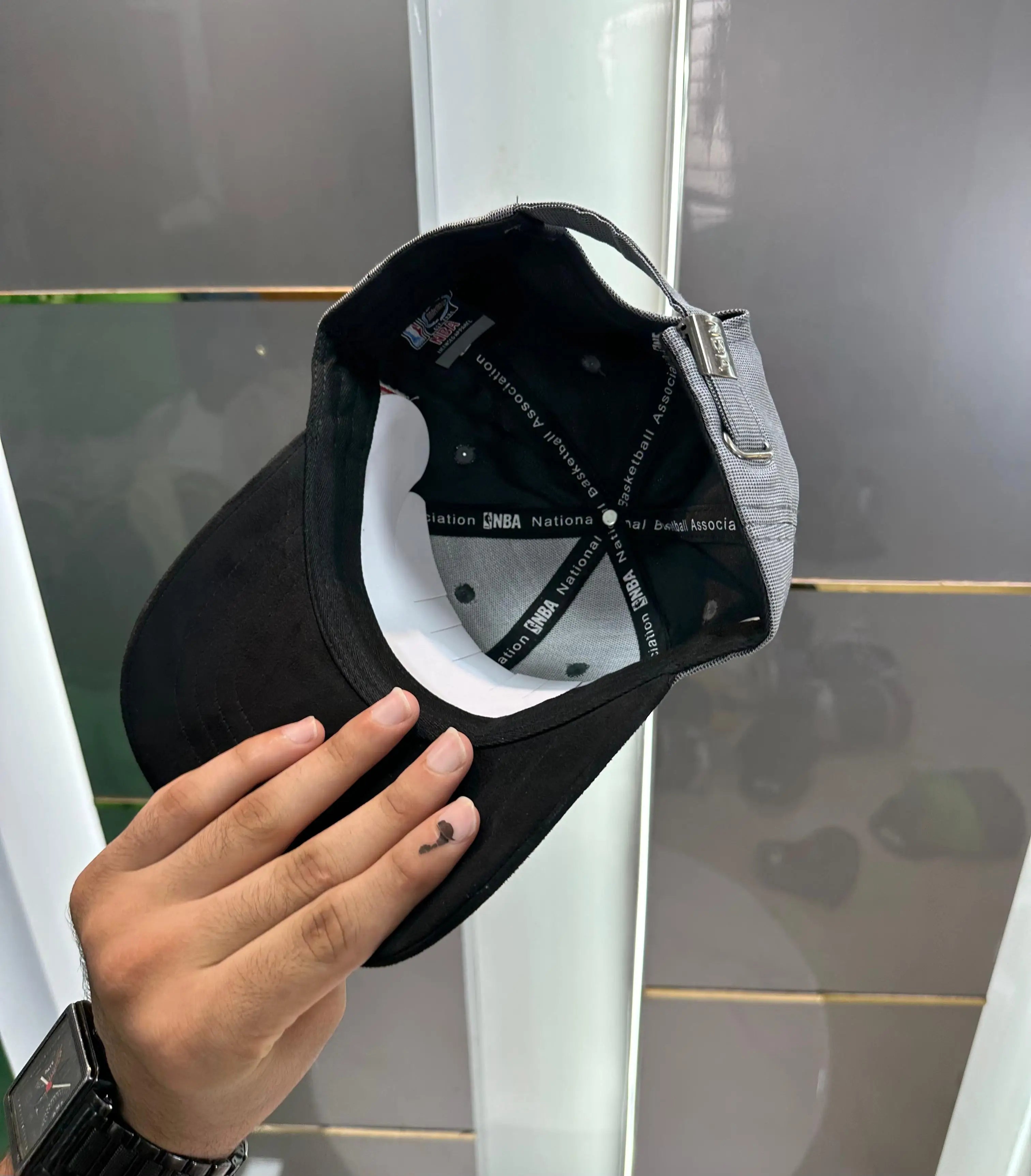 Cap NBA Grey Black Premium Imported Cap