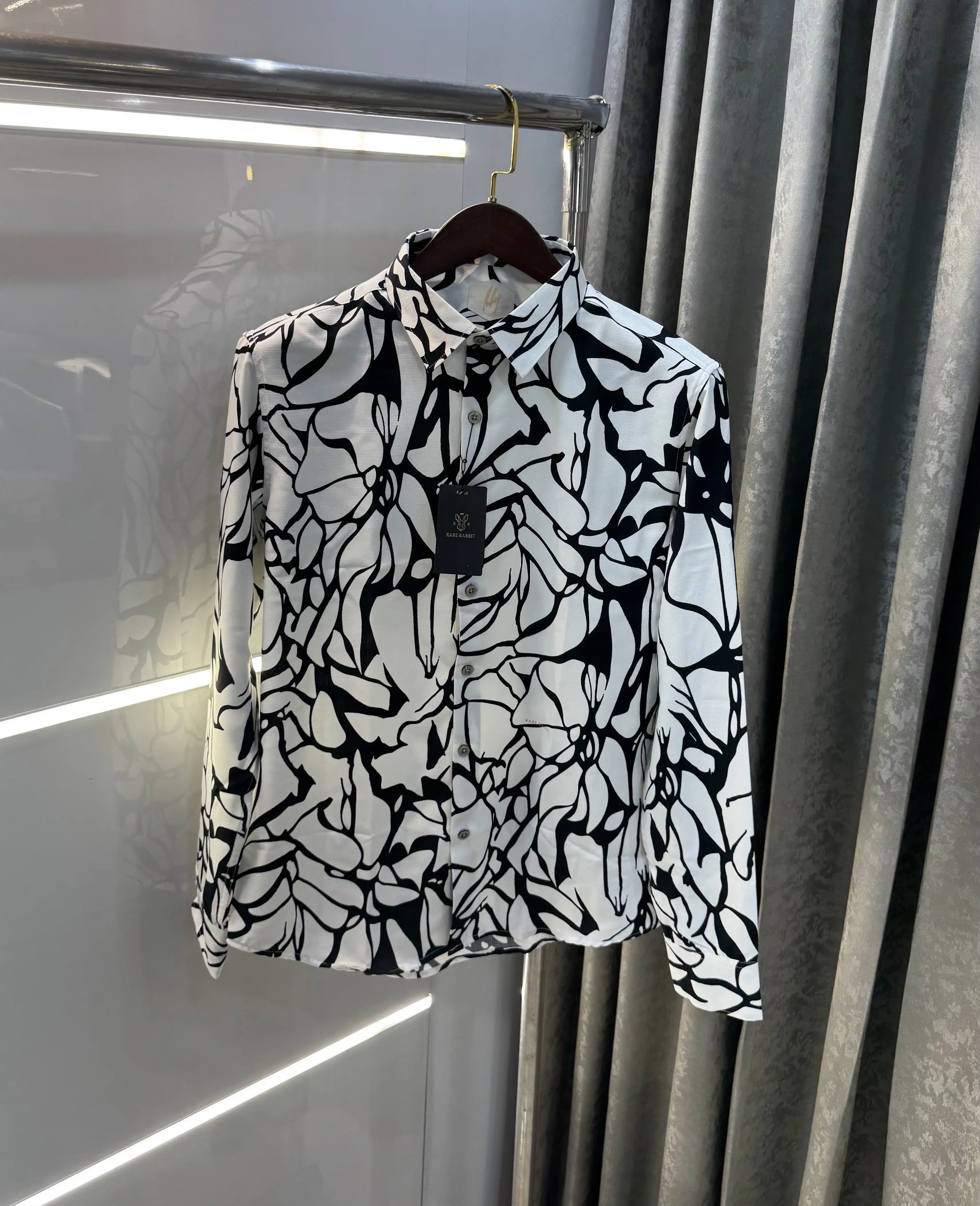 Rare Rabbit White Design Imported Shirt