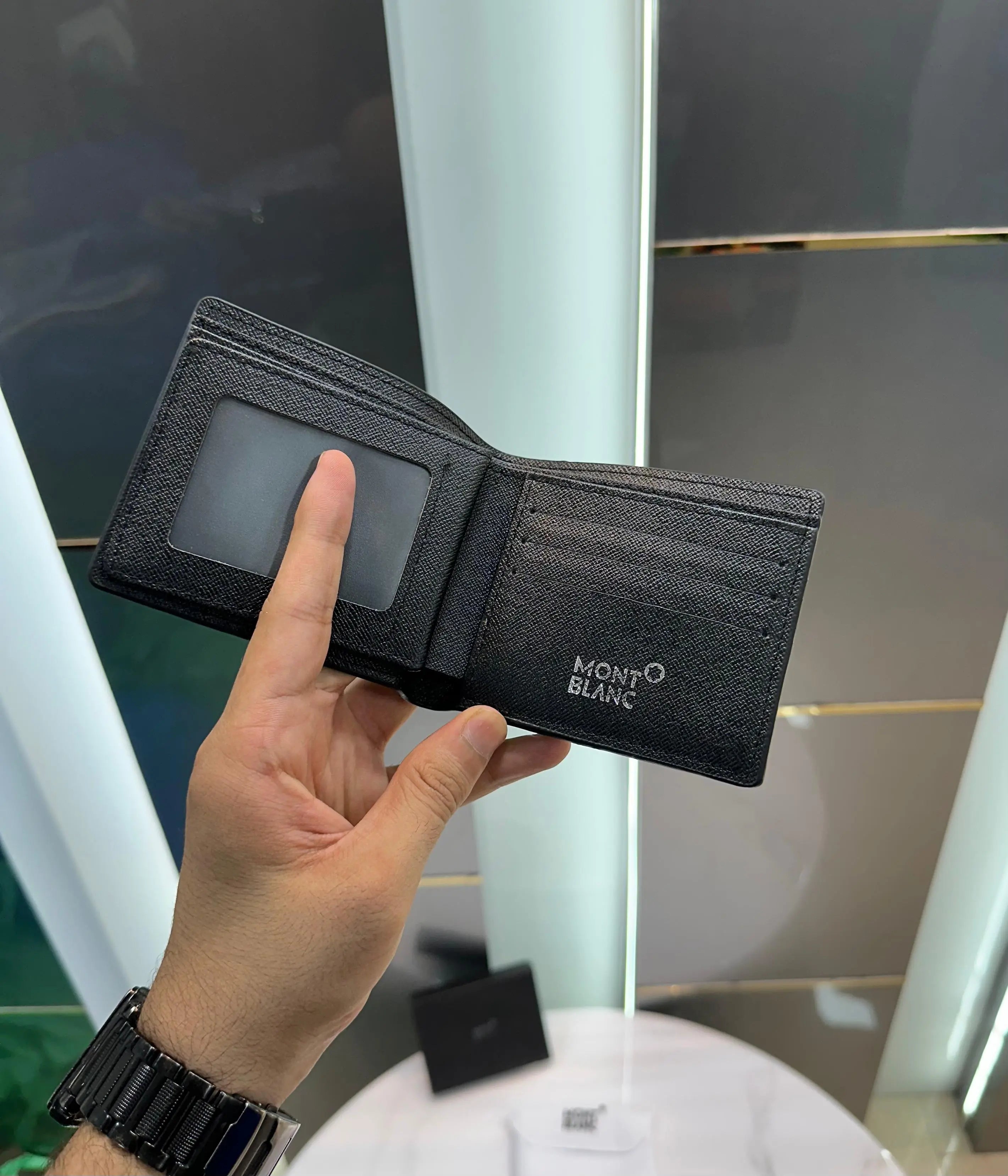 Mont Blanc 001 Black Monogram Premium Wallet