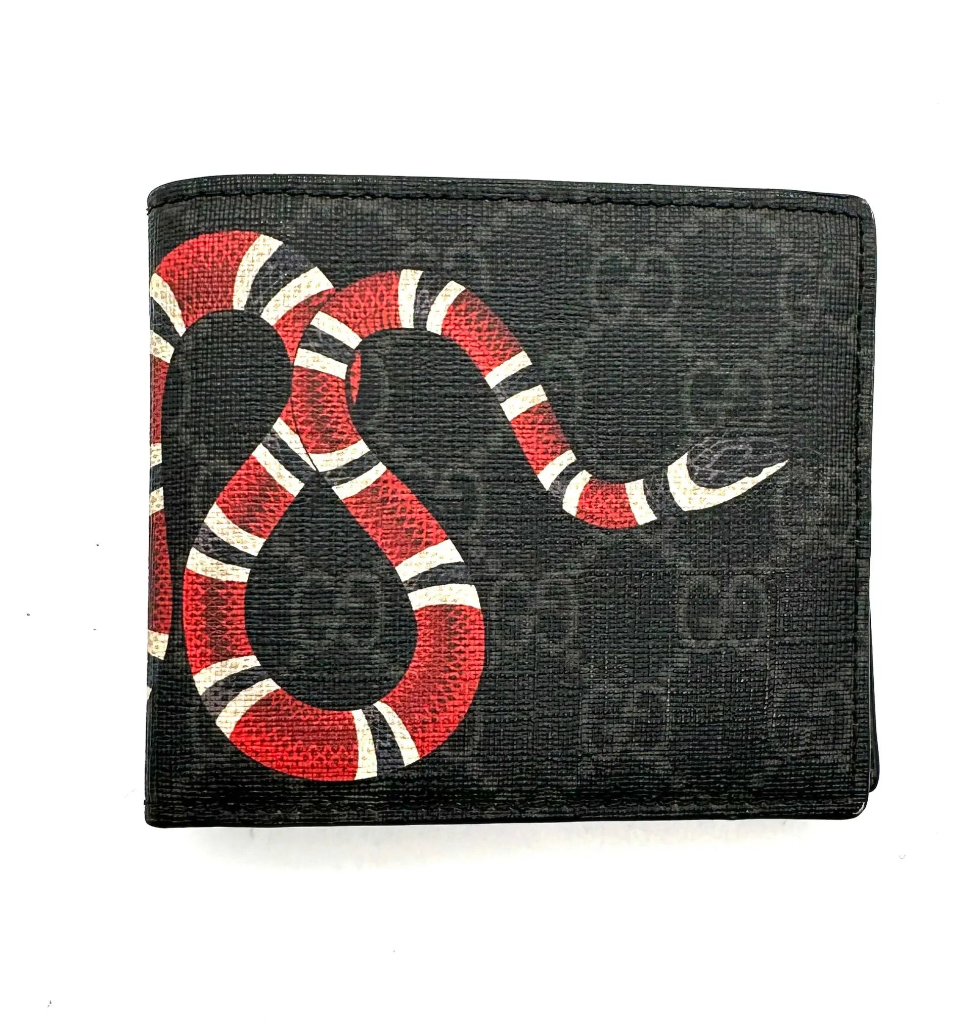 Gucc i Snake D Grey 002 Monogram Premium Wallet