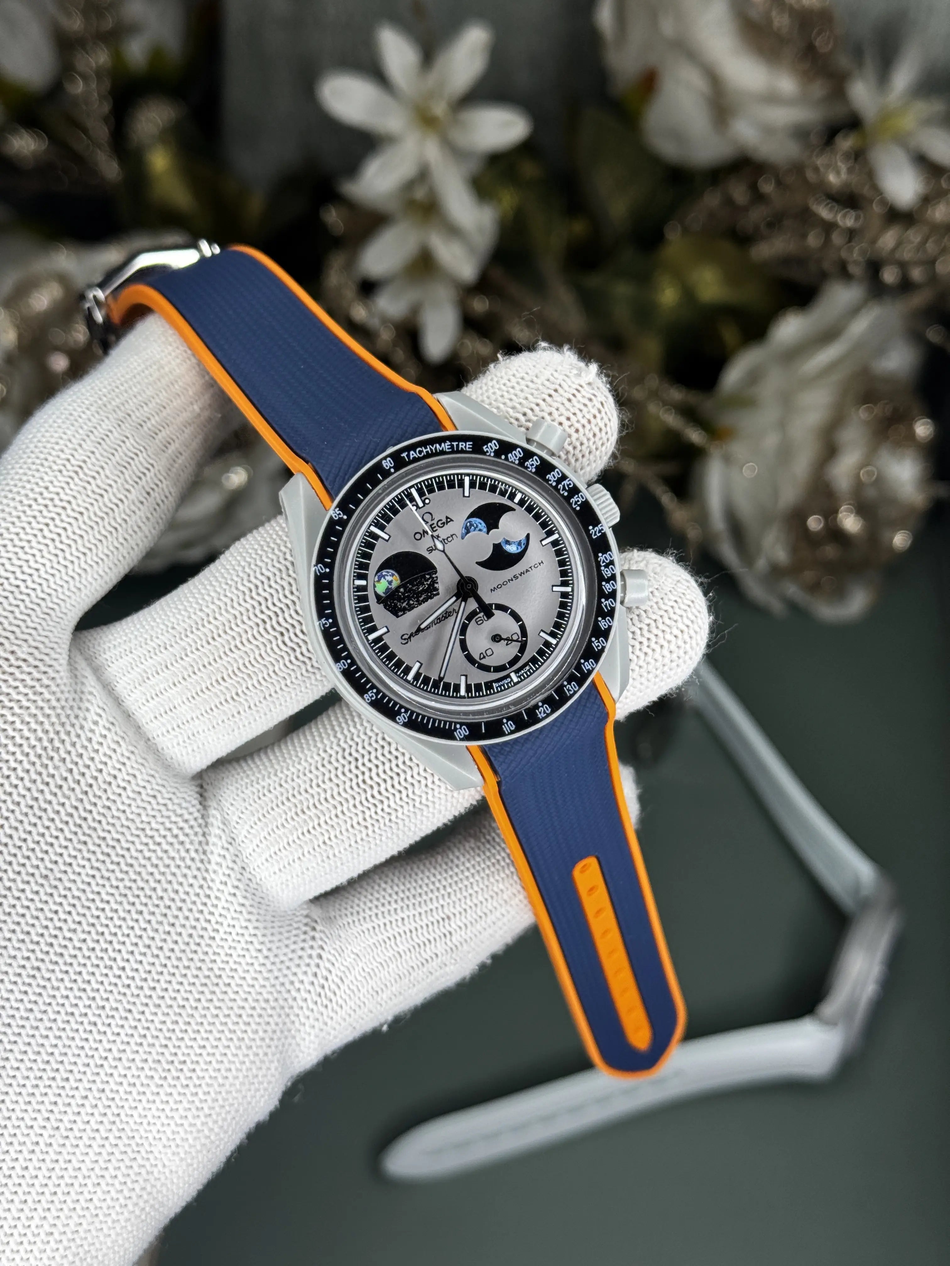 Omega x Swatch Blue Orange Moonswatch Premium Watch