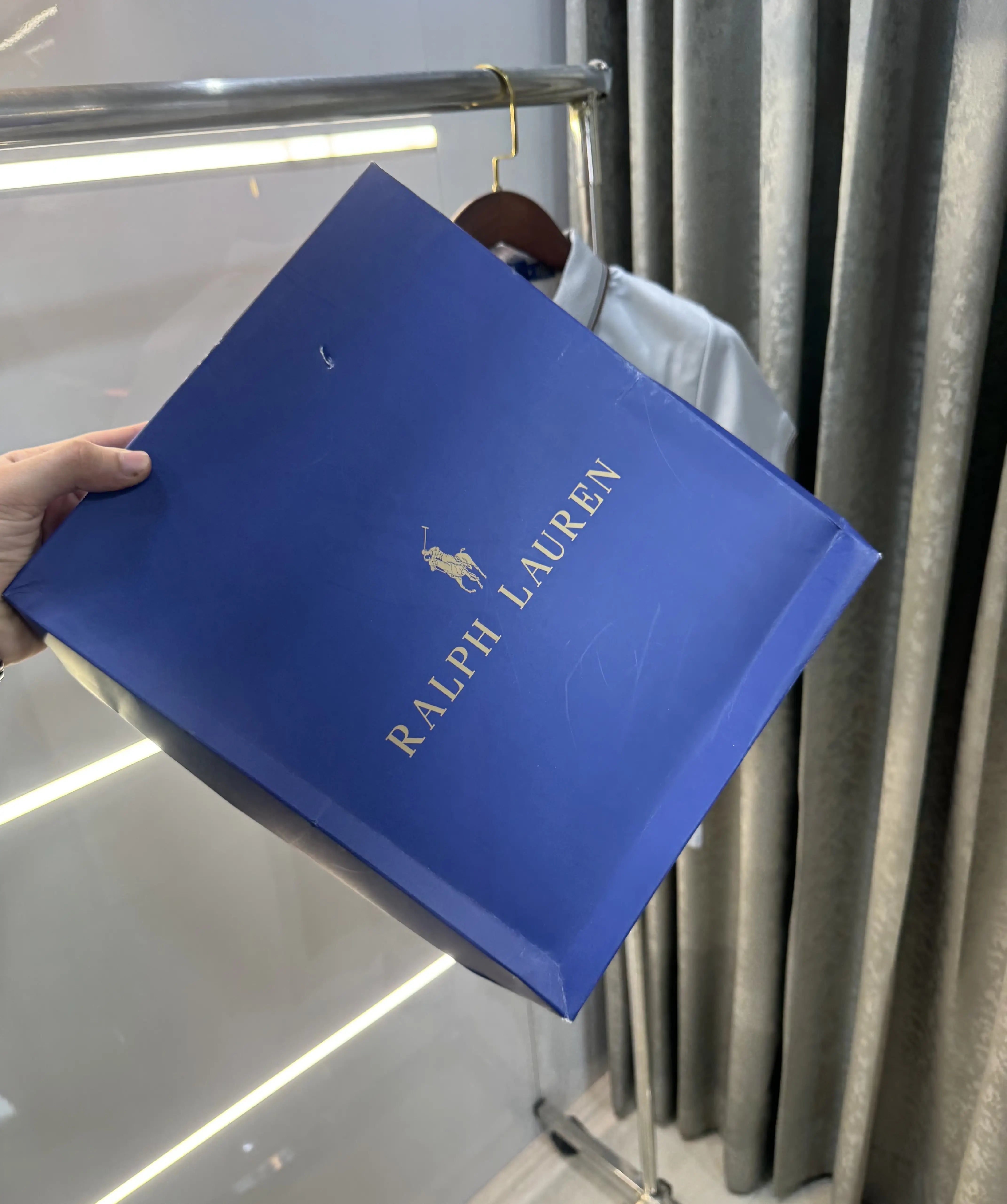 Ralph Lauren Black Embroidery Logo Premium Polo T-shirt With Box Packing