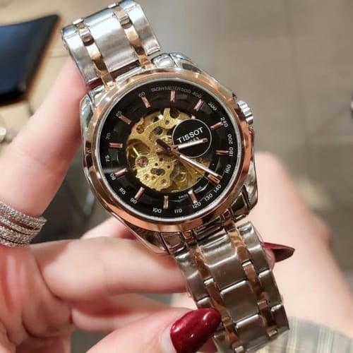 Tisso t 1853 Skeleton Automatic Two Tone