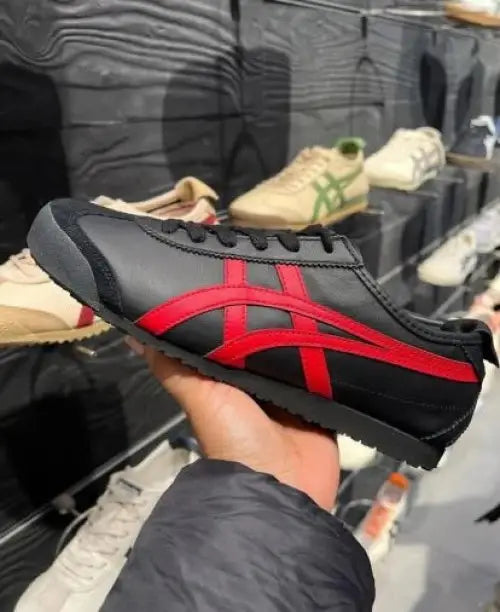 Onitsuk_a Tiger Mexico 66 BlackClassic Red  Mens First Copy Sneakers D-1946