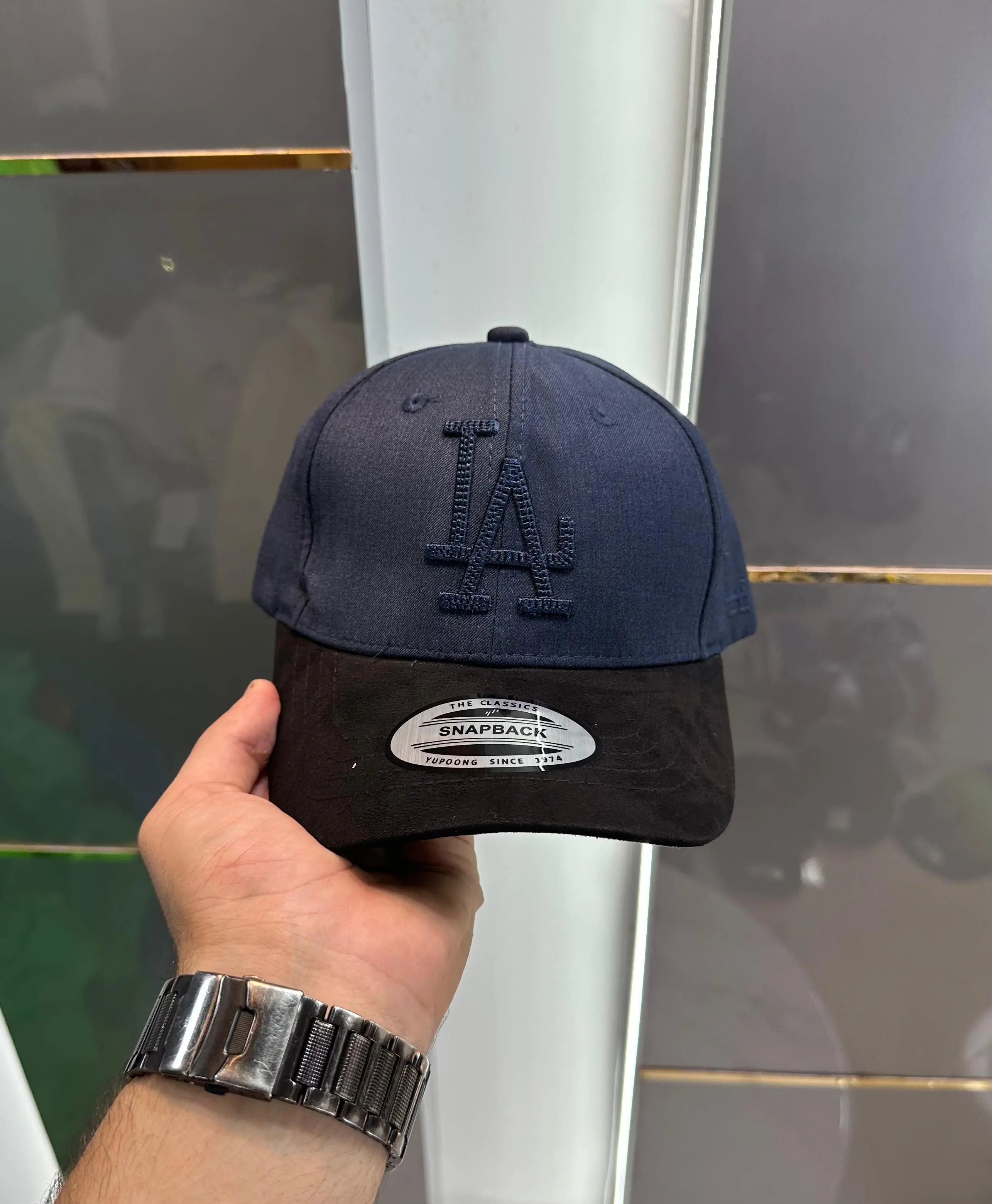 LA Blue Black 003 Premium Imported Cap