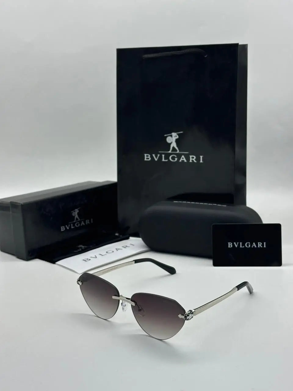 Bvlgari 1036 Silver Gradient Rimless