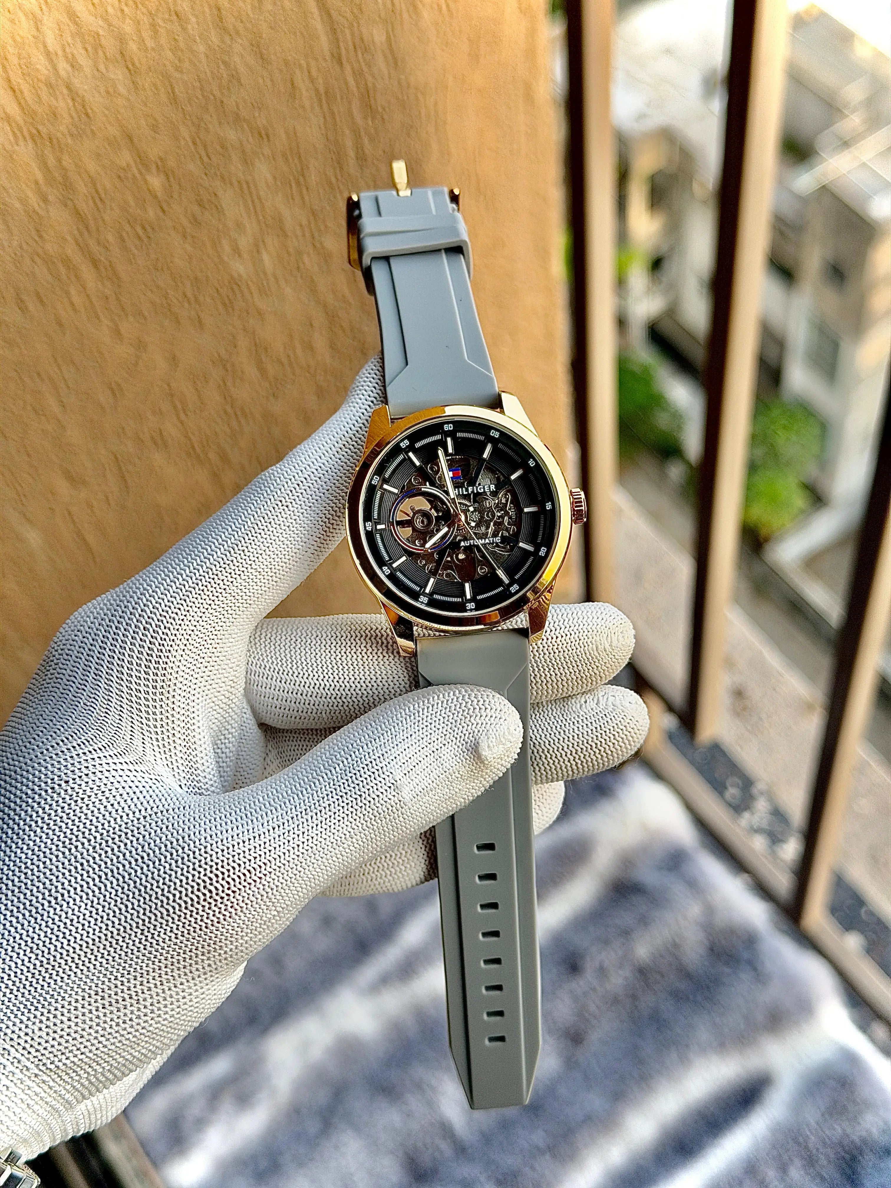 Tommy_Hilfiger Premium Automatic Silicon Grey 239