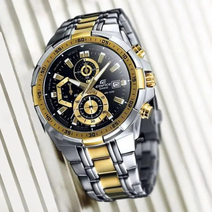 Casi0 Edifice Two Tone Black