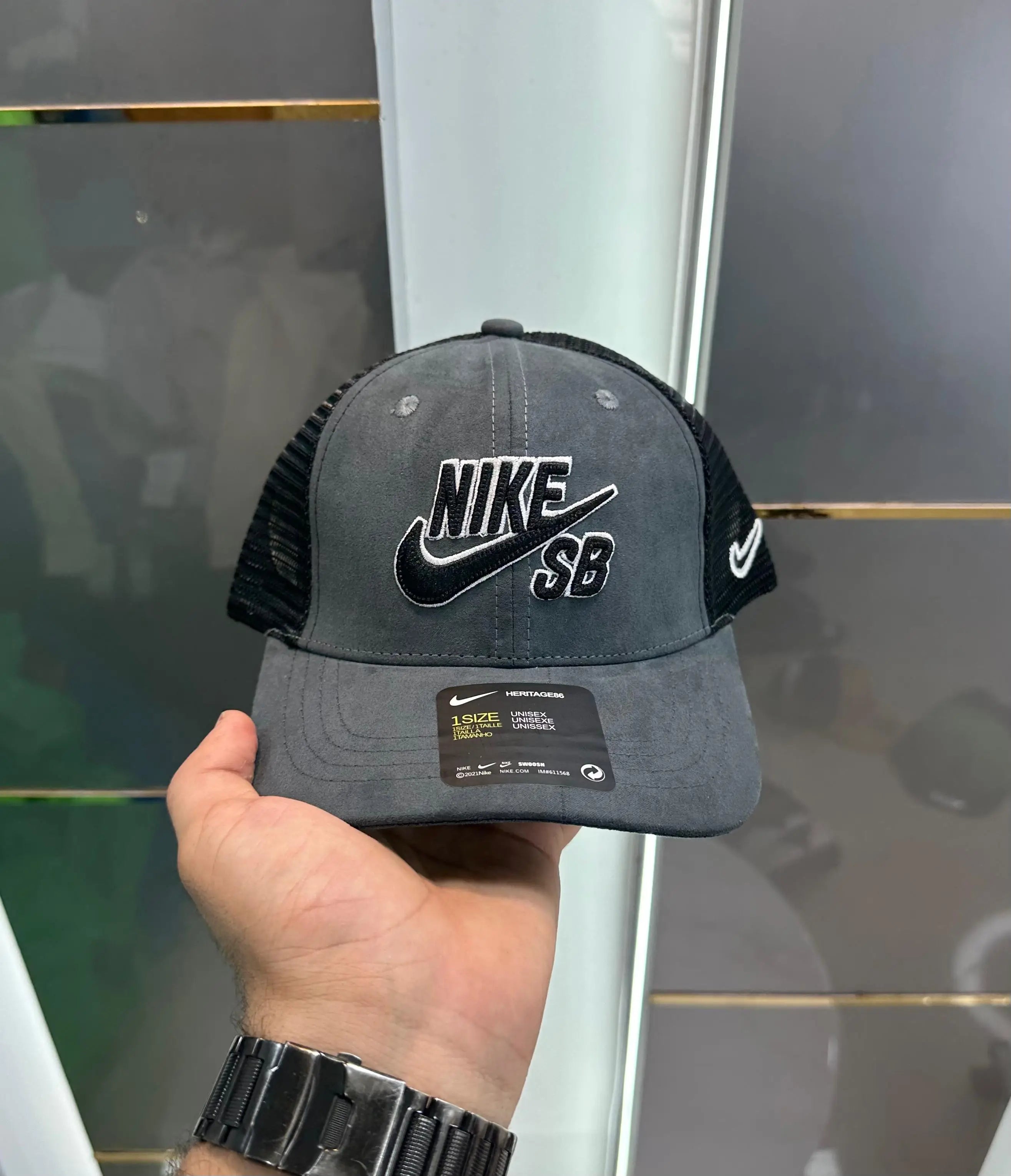 Nik e SB Grey (Suede) Premium Imported Cap