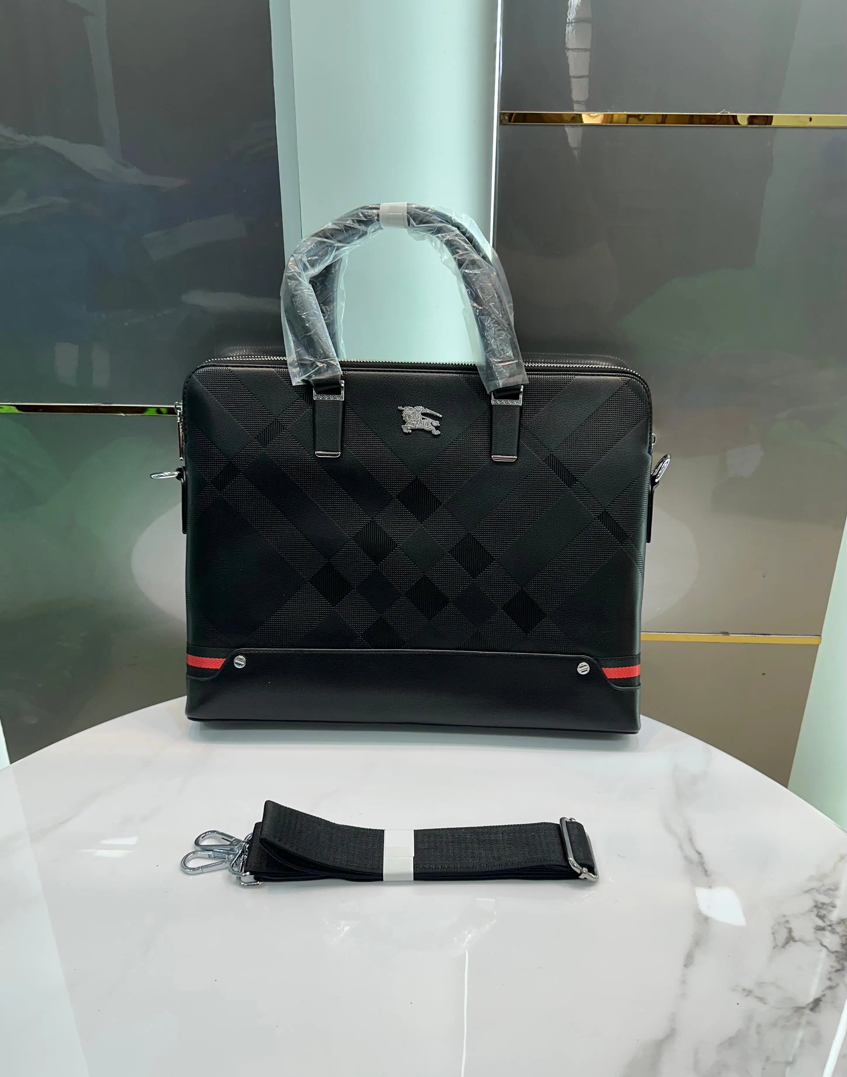 Burberry Black  Luxury Premium Imported Laptop Bag