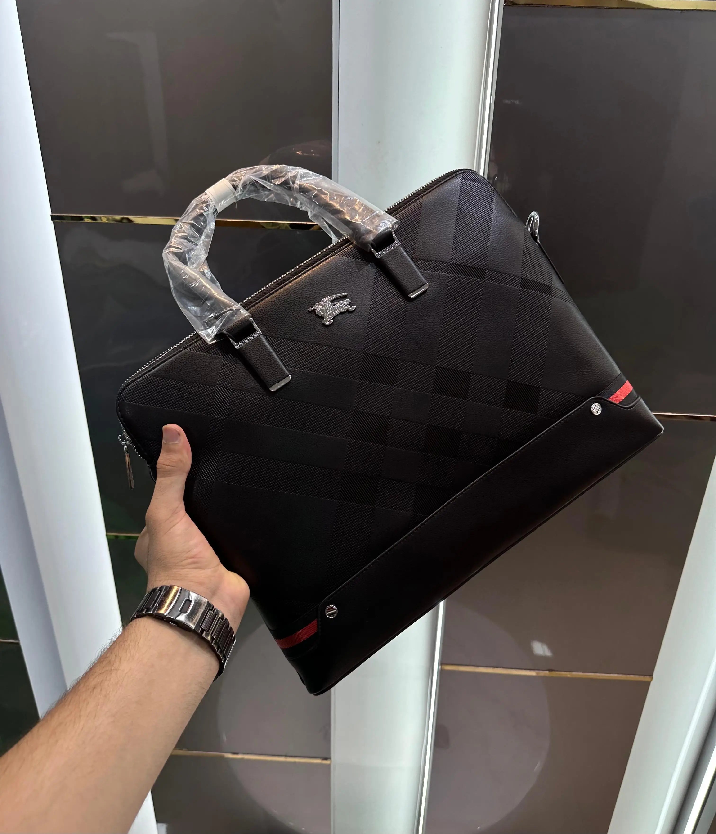 Burberry Black  Luxury Premium Imported Laptop Bag
