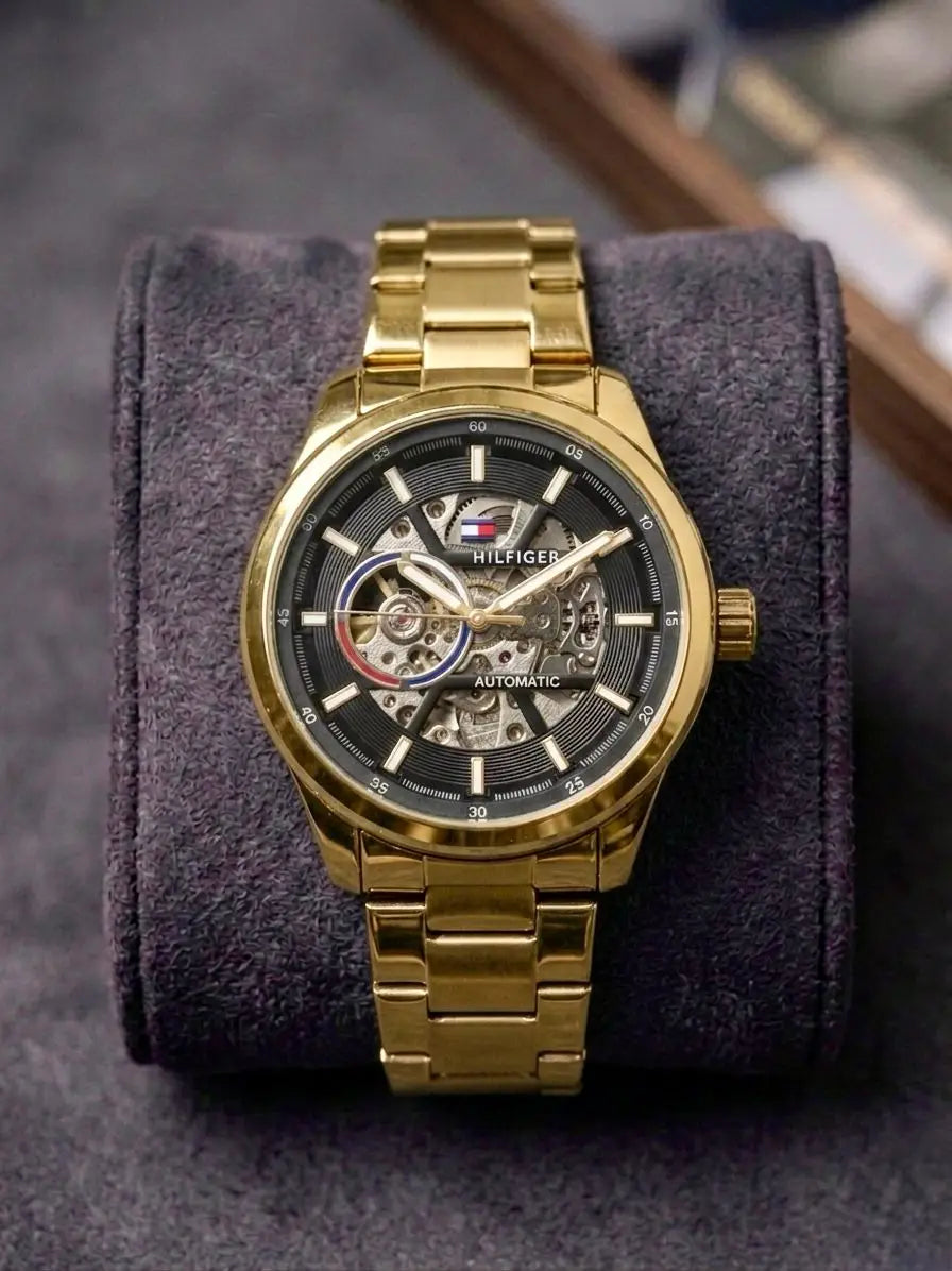 Tommy_Hilfiger Automatic Gold Black 273