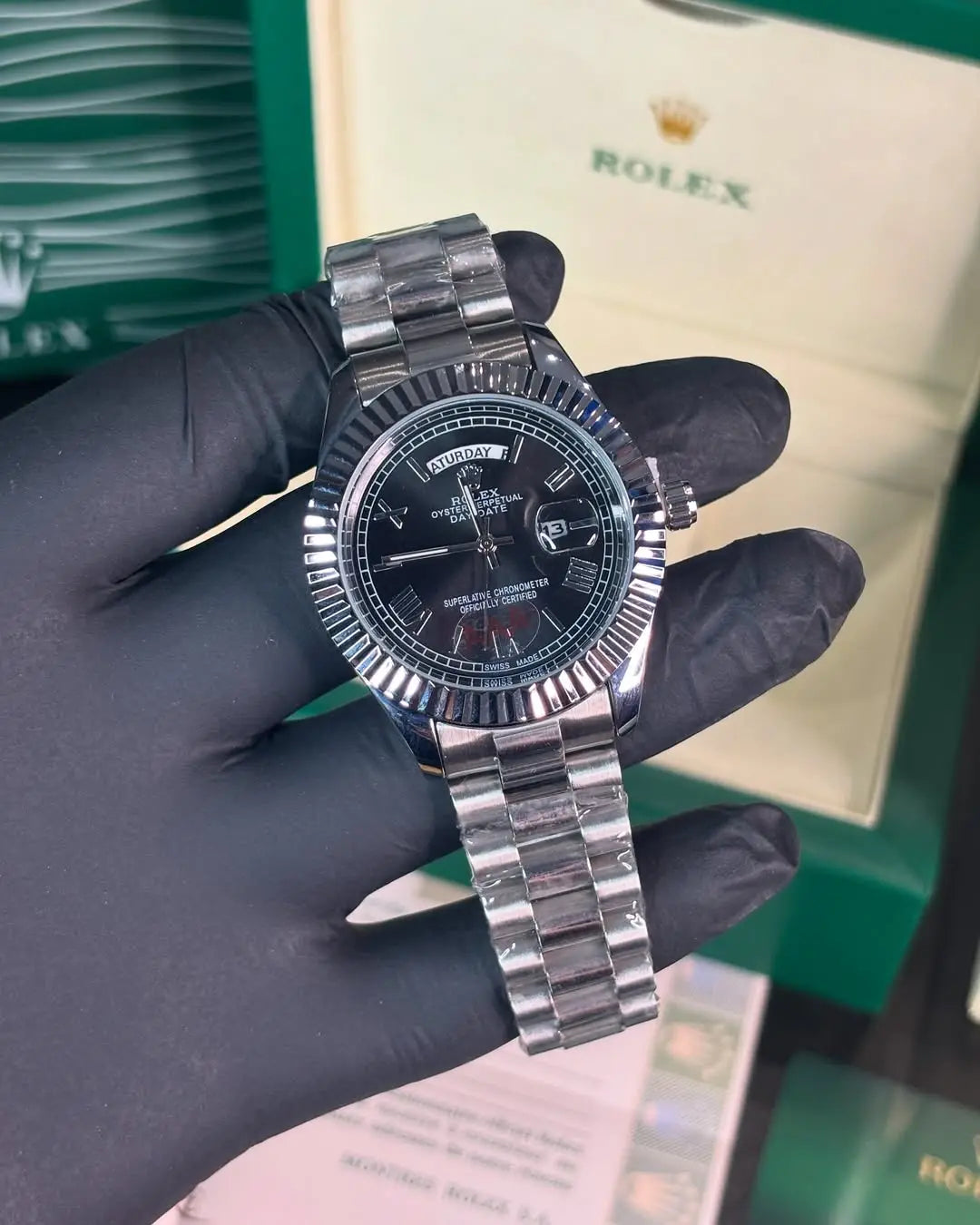 ROLEX DAY DATE 40mm BLACK DIAL