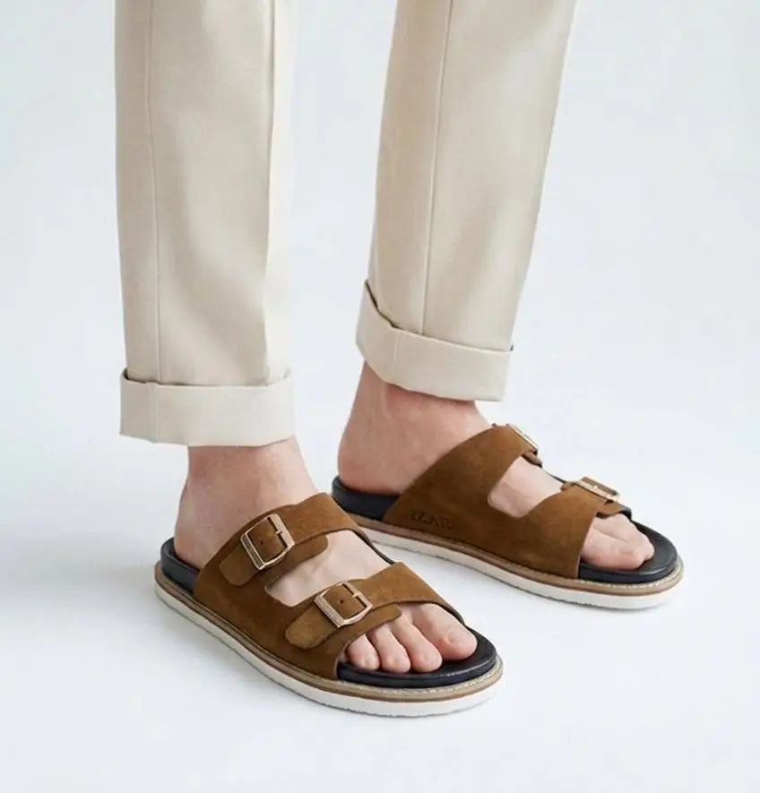 Zara_Tan Premium Slide For Men