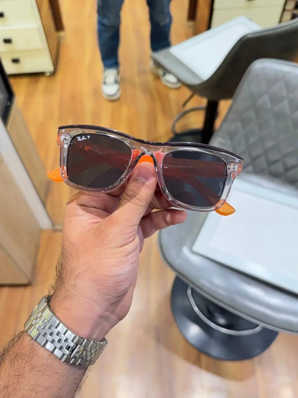 Rayban 0502 grey black orange