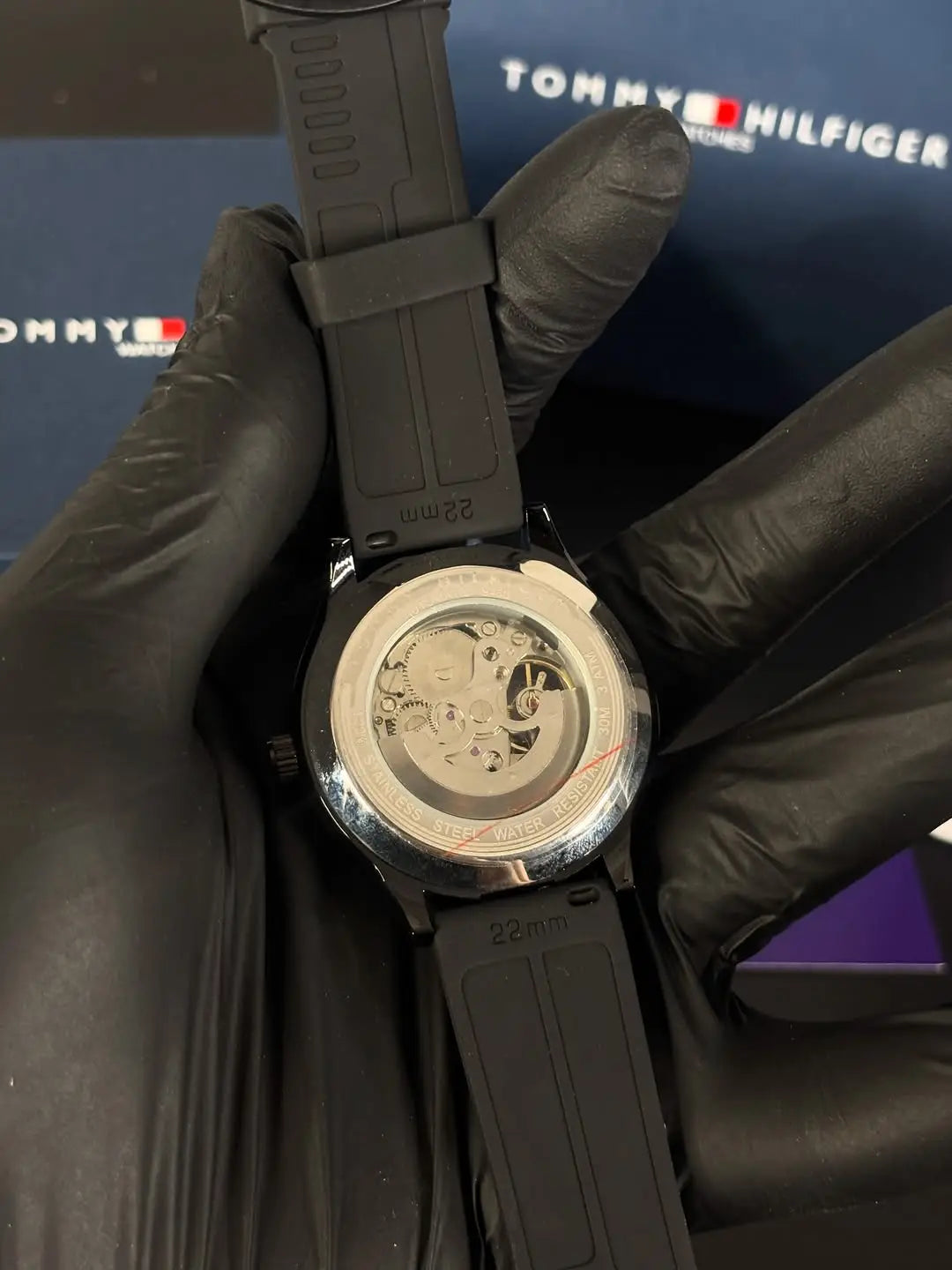 TOMMY HILFIGER BLACK DIAL FULL AUTOMATIC