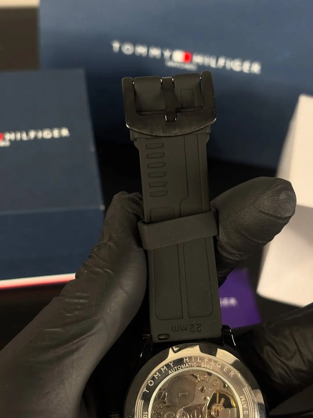 TOMMY HILFIGER BLACK DIAL FULL AUTOMATIC